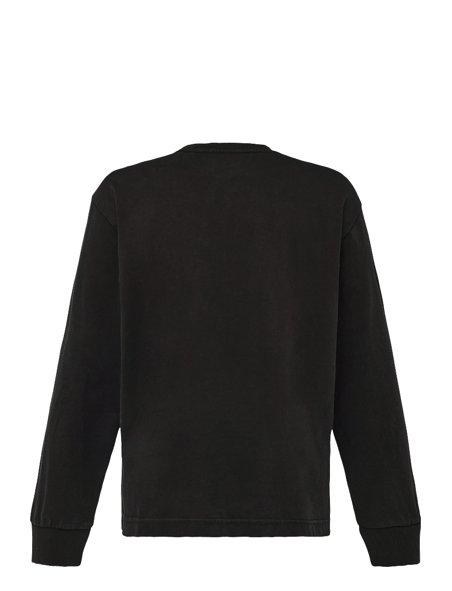 Weekday - Relaxed Long-Sleeved T-shirt - langärmelige t-shirts - worn black - 1