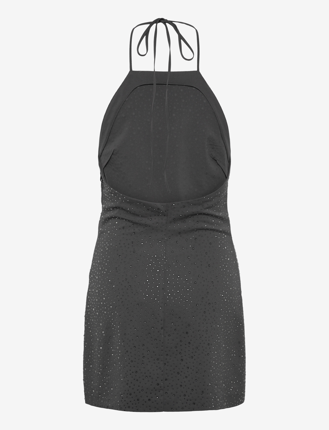 Weekday - Stone Mini Halterneck Dress - paillettenkleider - dark grey - 1