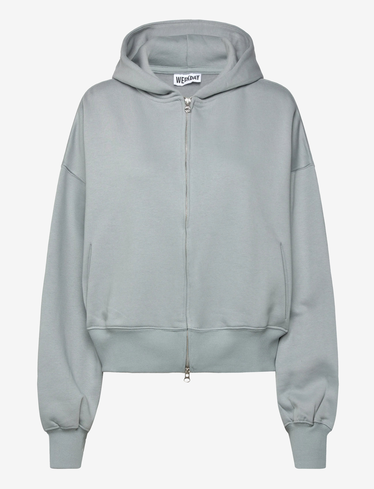 Weekday - Heavy Zip Hoodie - hættetrøjer - light dusty grey - 0