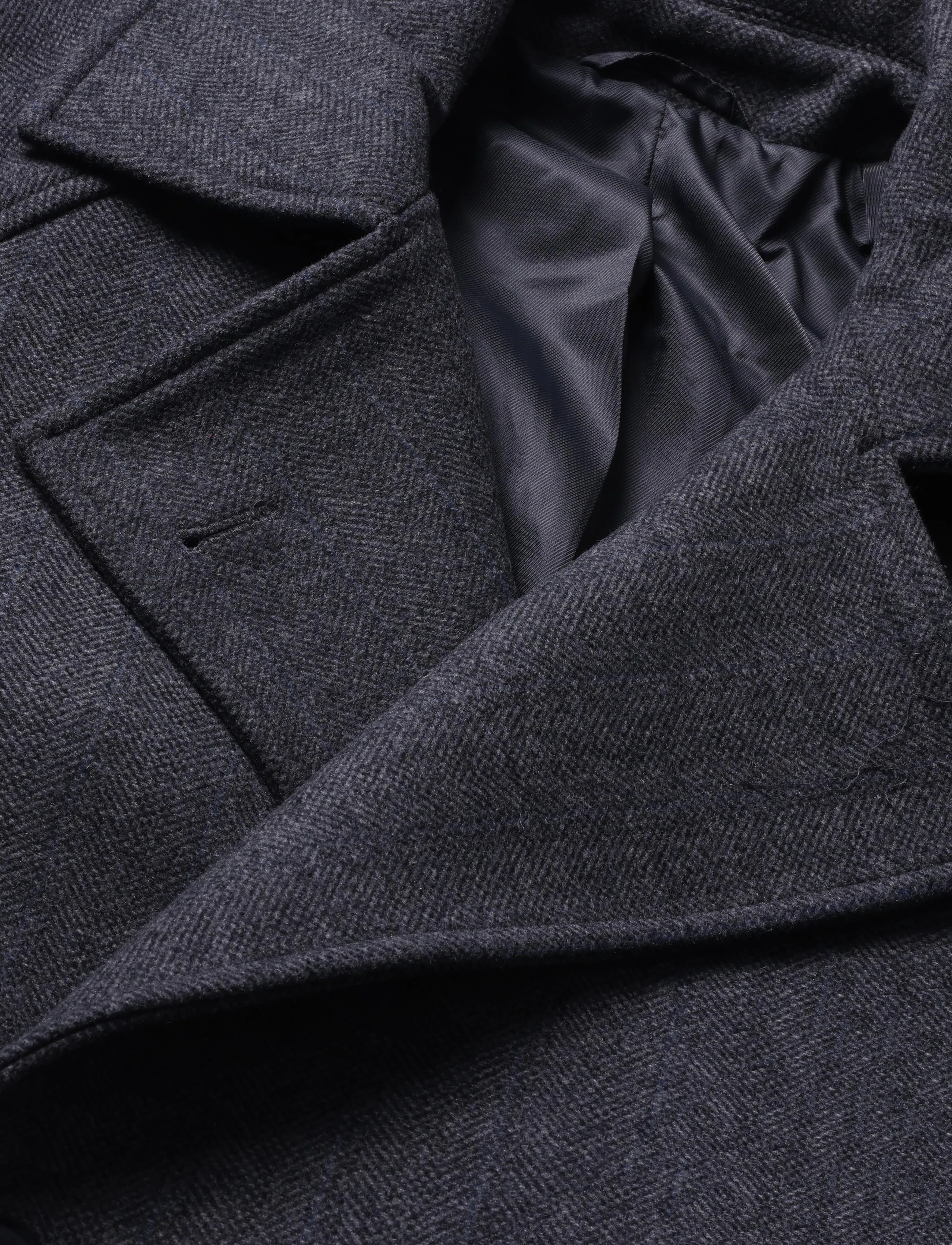 Weekday - Kia Woolblend Coat - vinterjackor - dark grey melange herringbone - 2