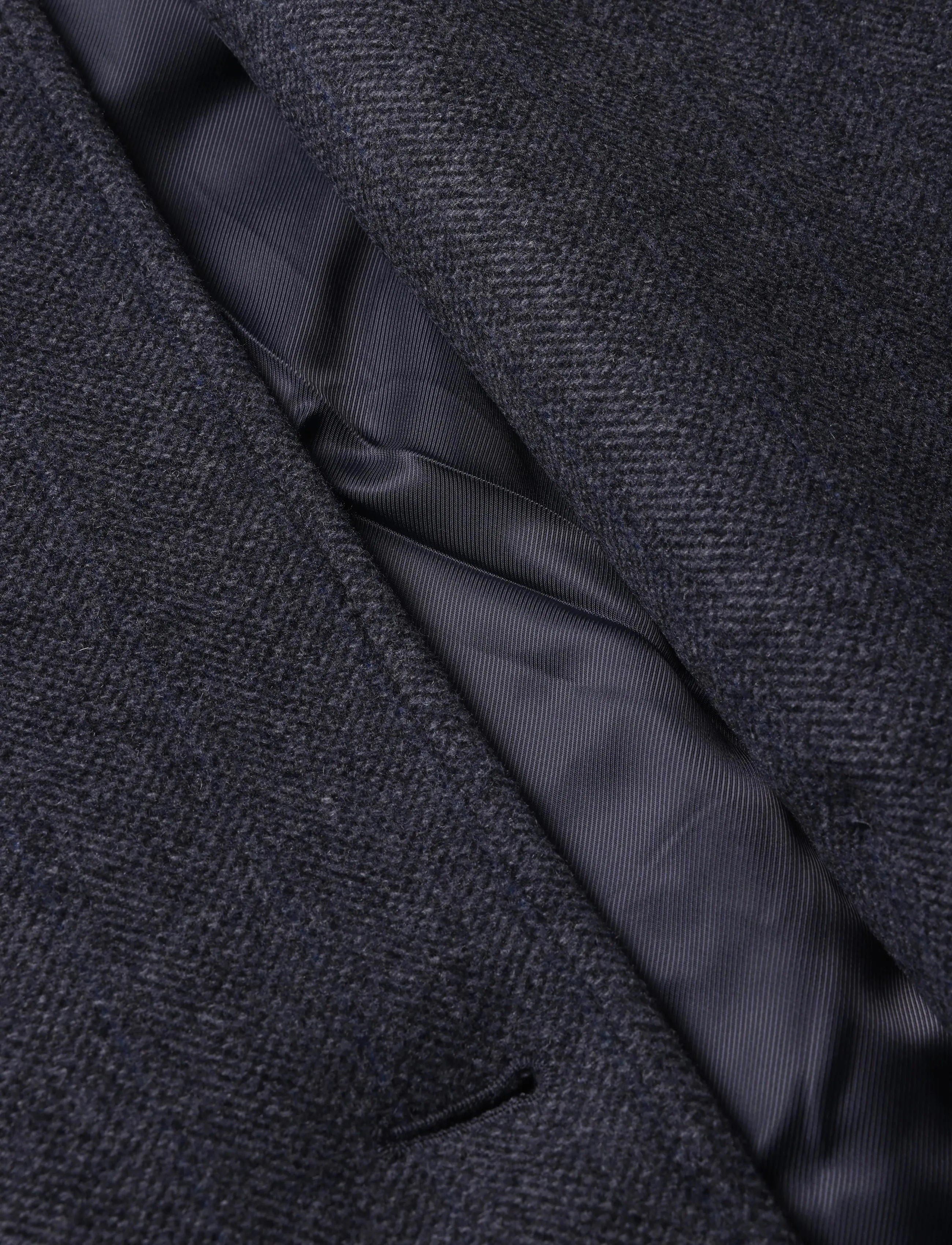 Weekday - Kia Woolblend Coat - vinterjackor - dark grey melange herringbone - 4