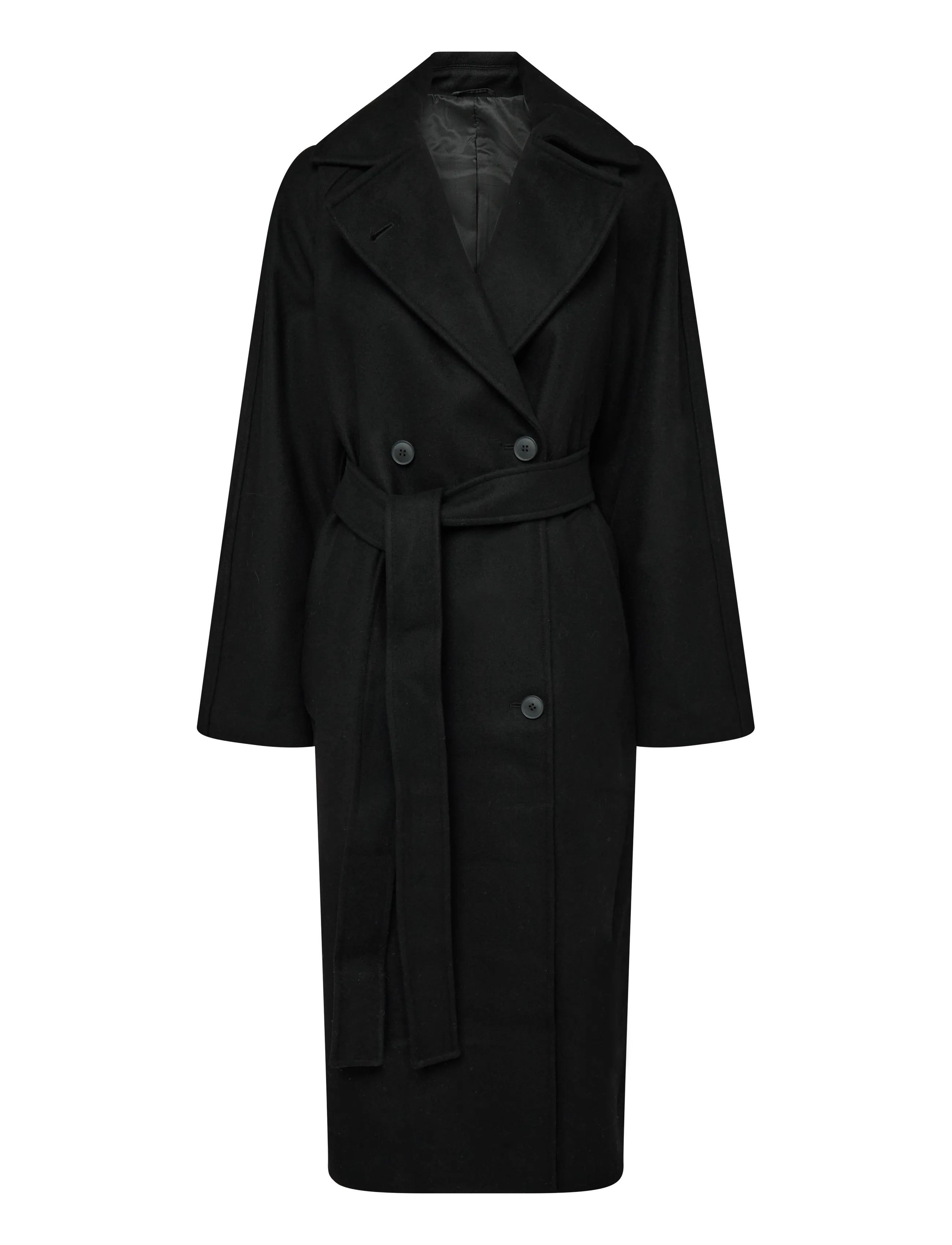Weekday Kia Woolblend Coat - Kläder - BLACK / black