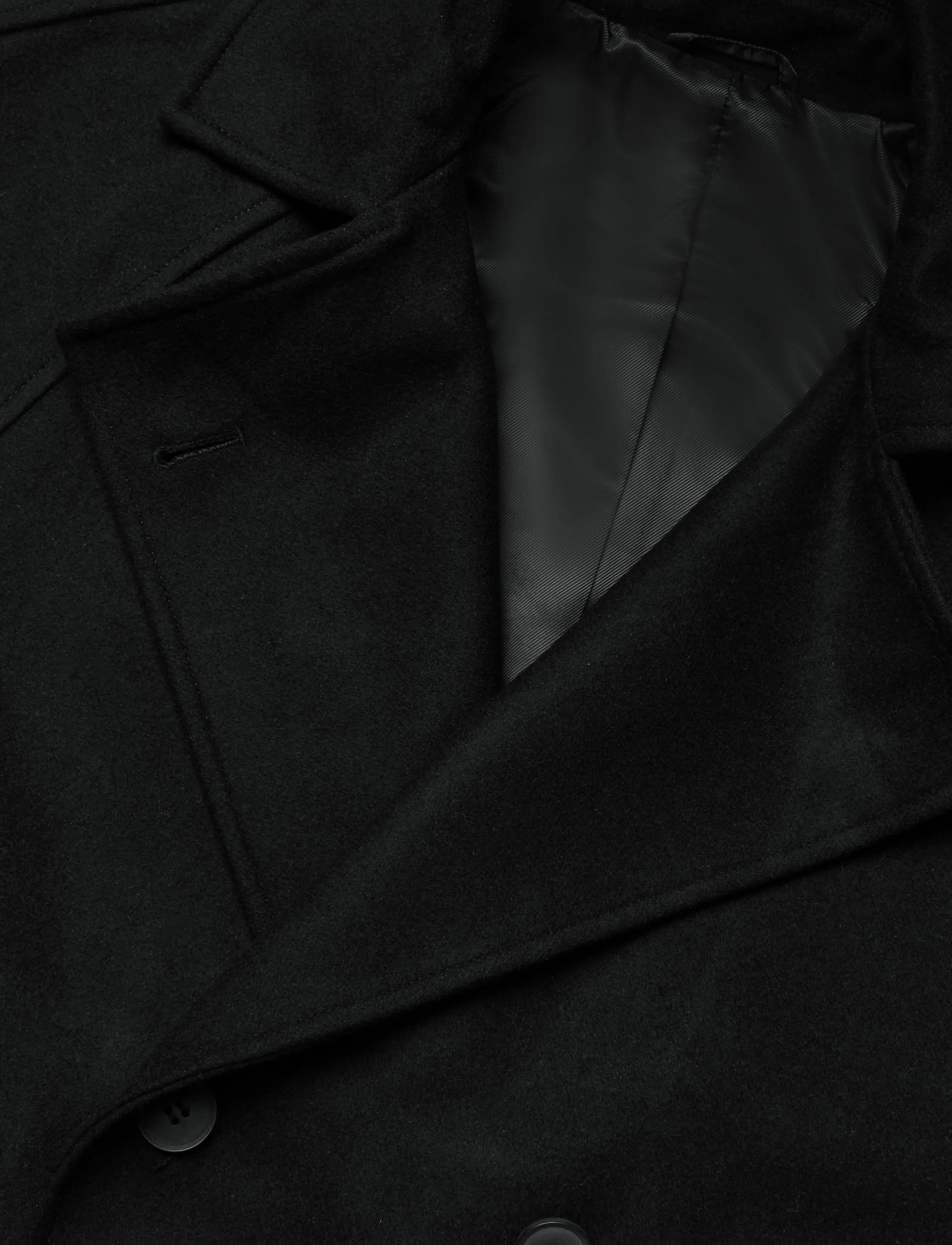 Weekday - Kia Woolblend Coat - vinterjackor - black - 2