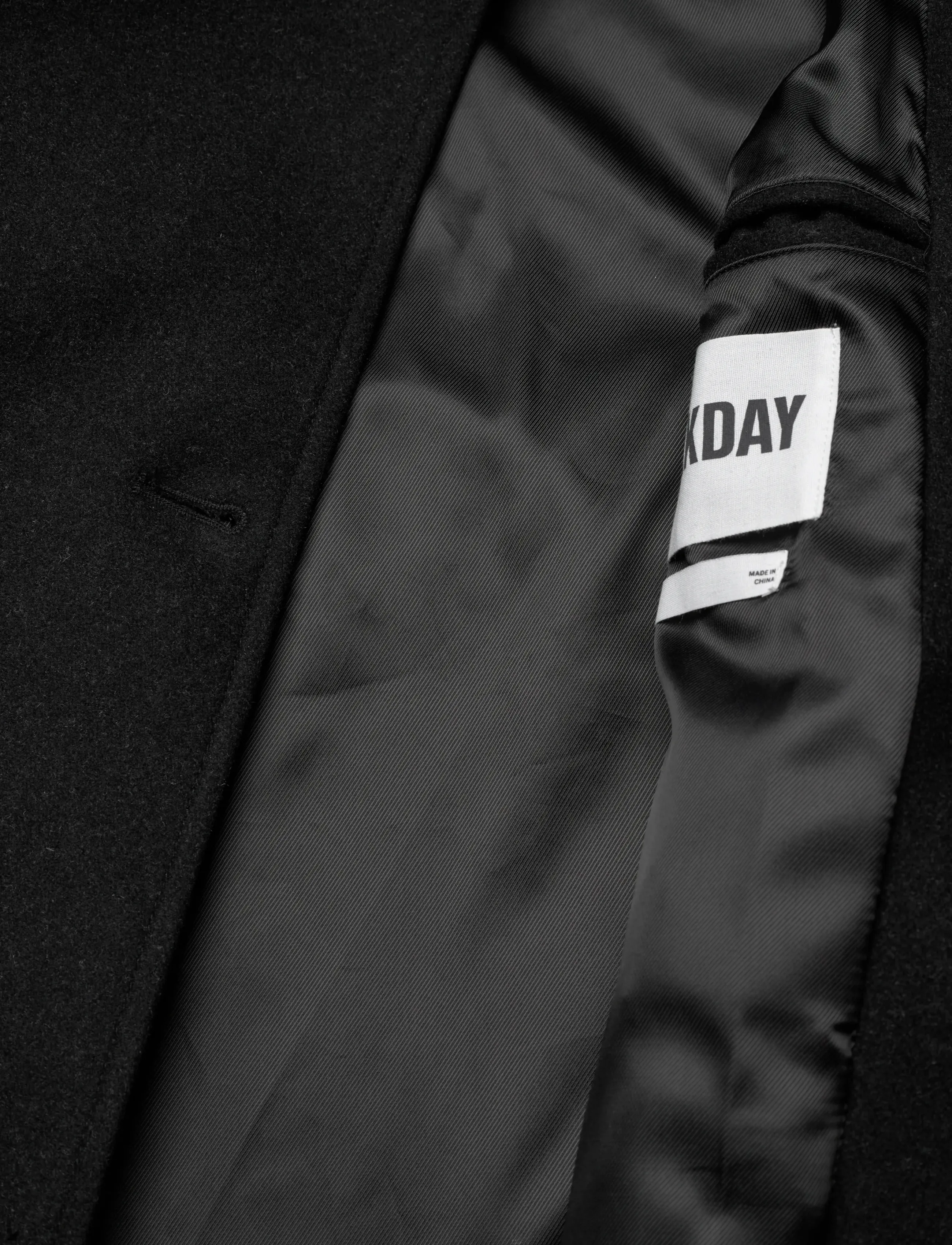 Weekday - Kia Oversized Wool-Blend Double-Breasted Coat - black - 5