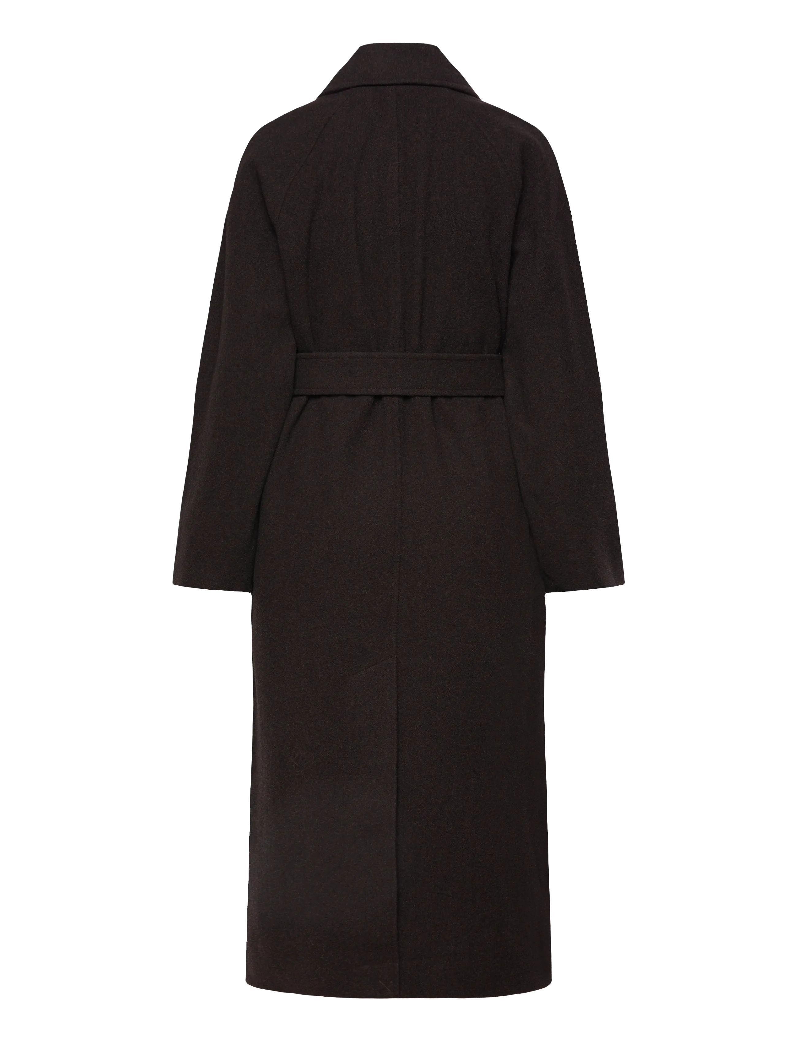 Weekday - Oversized Wool-Blend Double-Breasted Coat - winterjacken - brown melange - 1