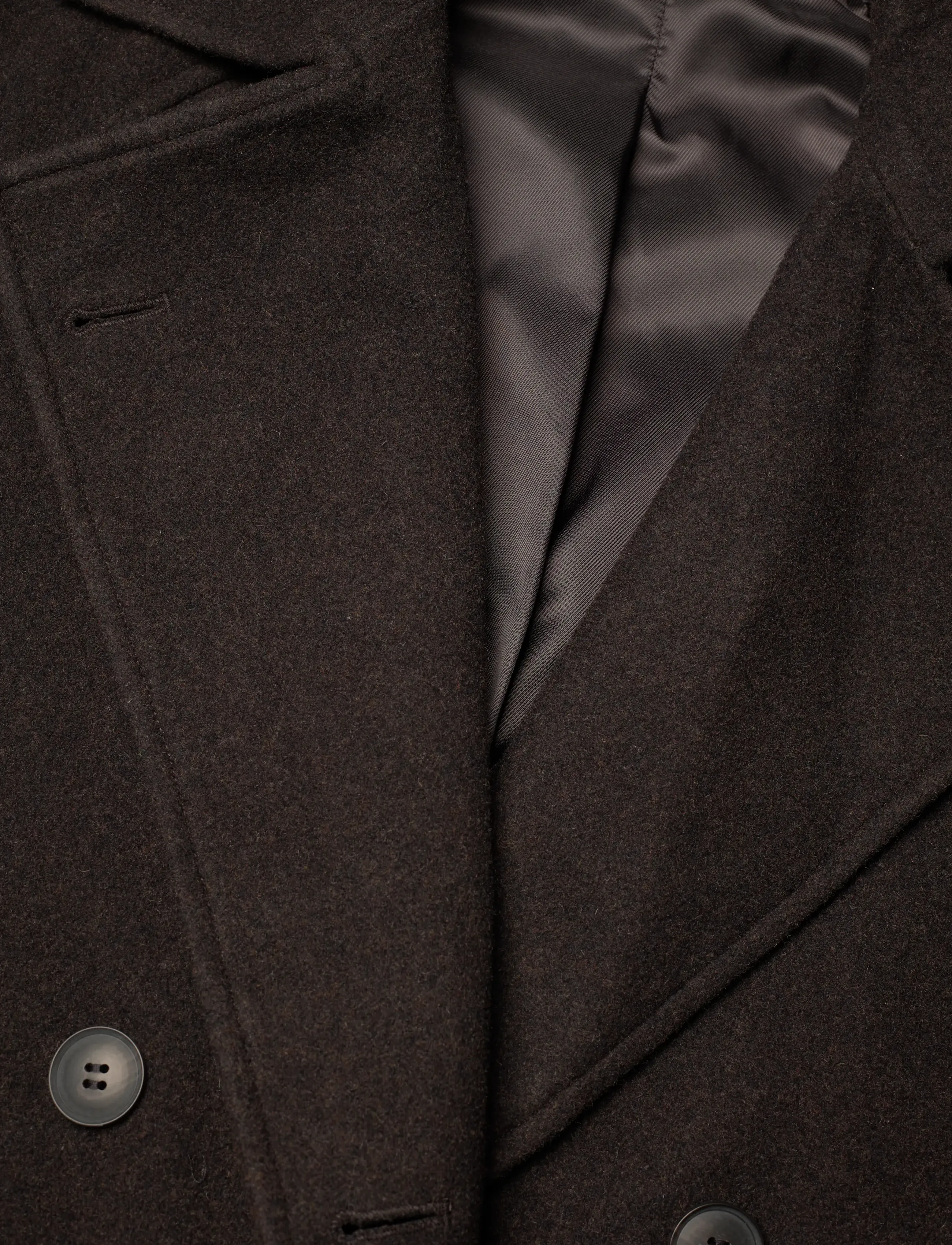Weekday - Oversized Wool-Blend Double-Breasted Coat - winterjacken - brown melange - 3