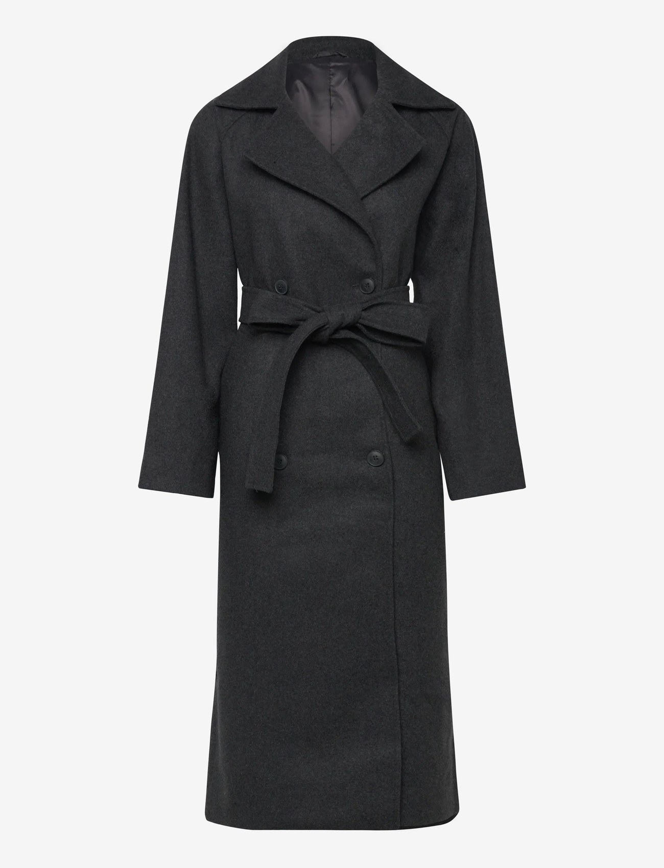 Weekday - Oversized Wool-Blend Double-Breasted Coat - grey melange dark - 0