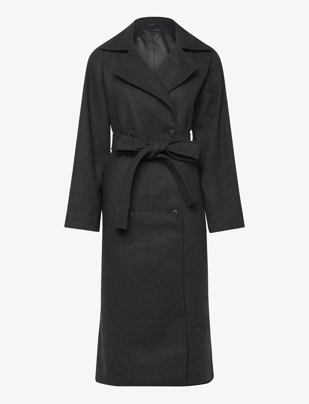 Weekday - Oversized Wool-Blend Double-Breasted Coat - ullkappor - grey melange dark - 0