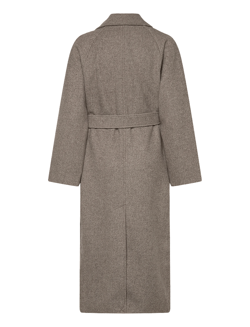 Weekday - Oversized Wool-Blend Double-Breasted Coat - winterjacken - mole diagonal - 1