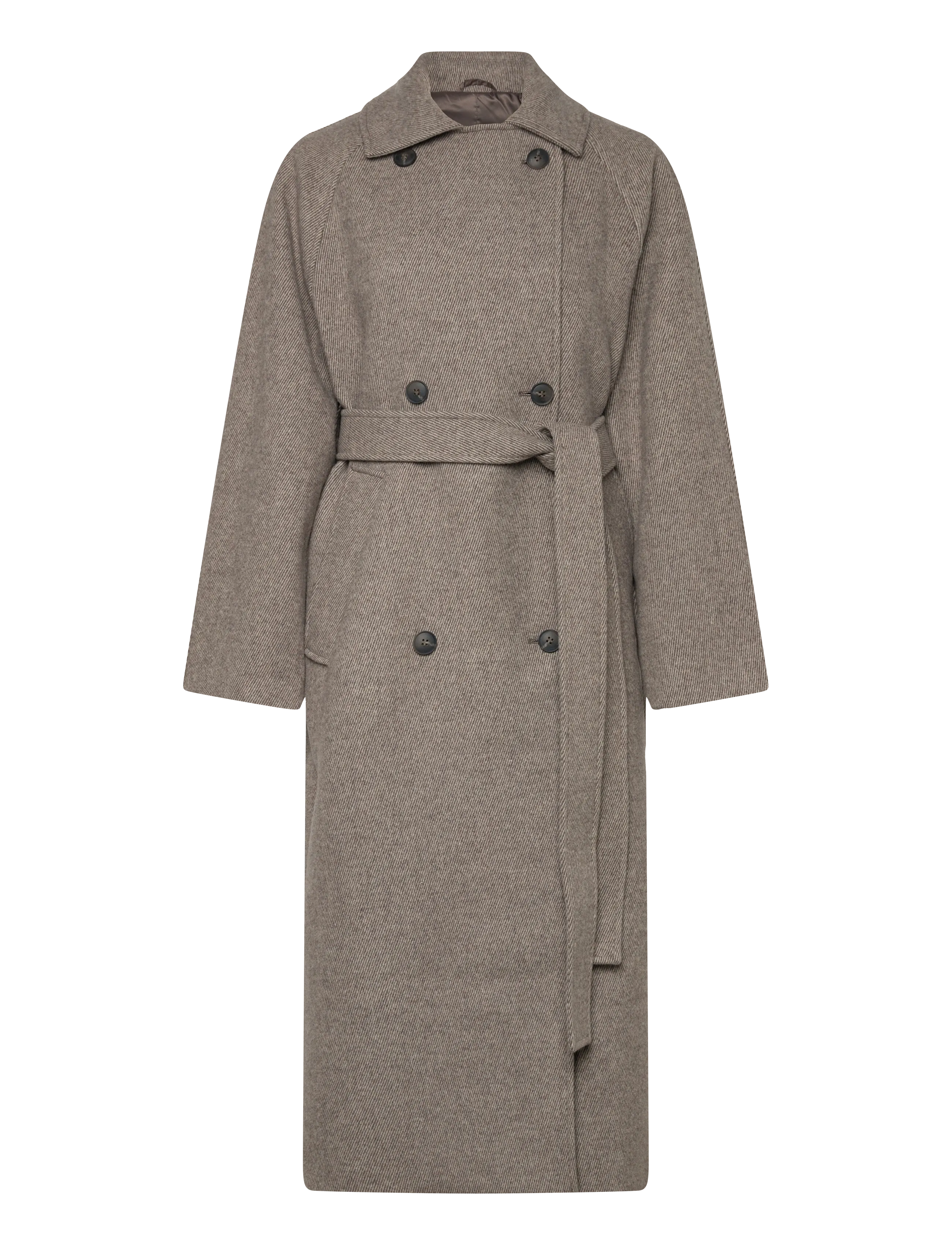 Weekday - Oversized Wool-Blend Double-Breasted Coat - winter jackets - mole diagonal - 2