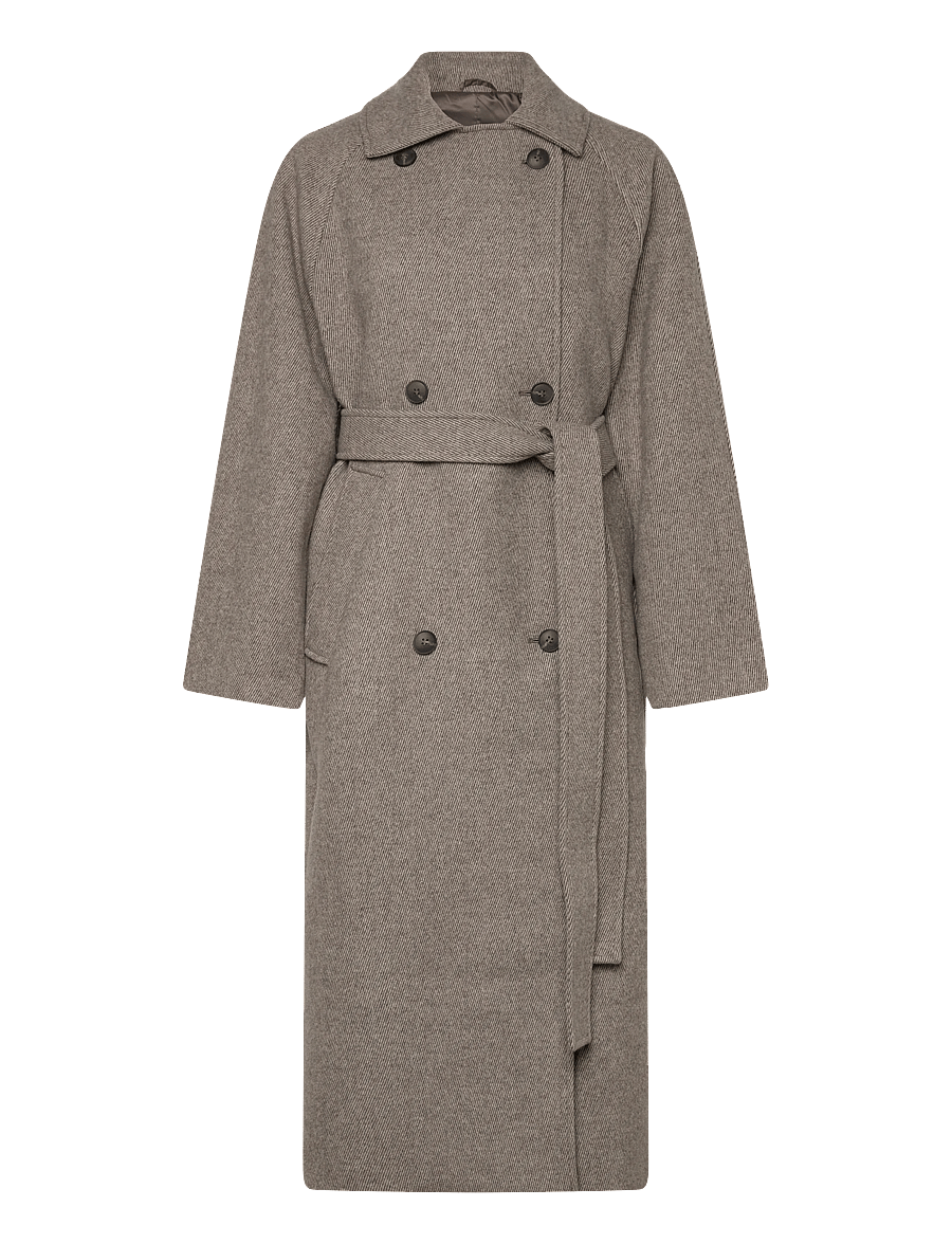 Weekday - Kia Oversized Wool-Blend Double-Breasted Coat - winter jackets - mole diagonal - 2