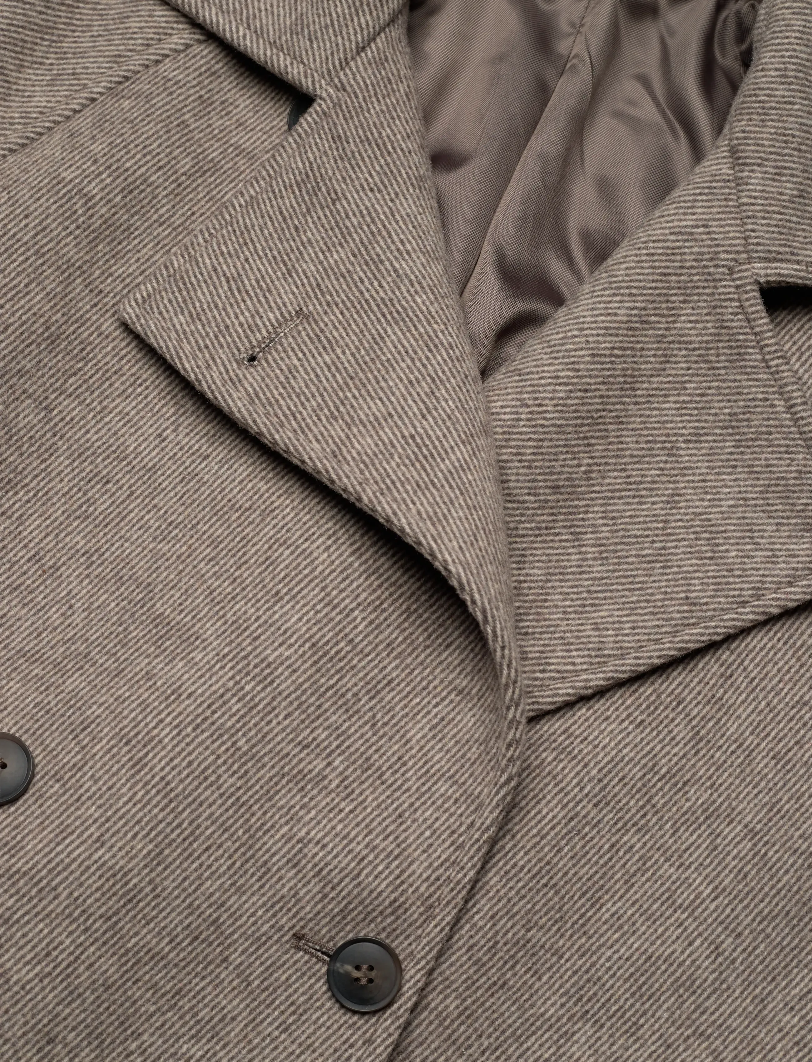 Weekday - Oversized Wool-Blend Double-Breasted Coat - winter jackets - mole diagonal - 3