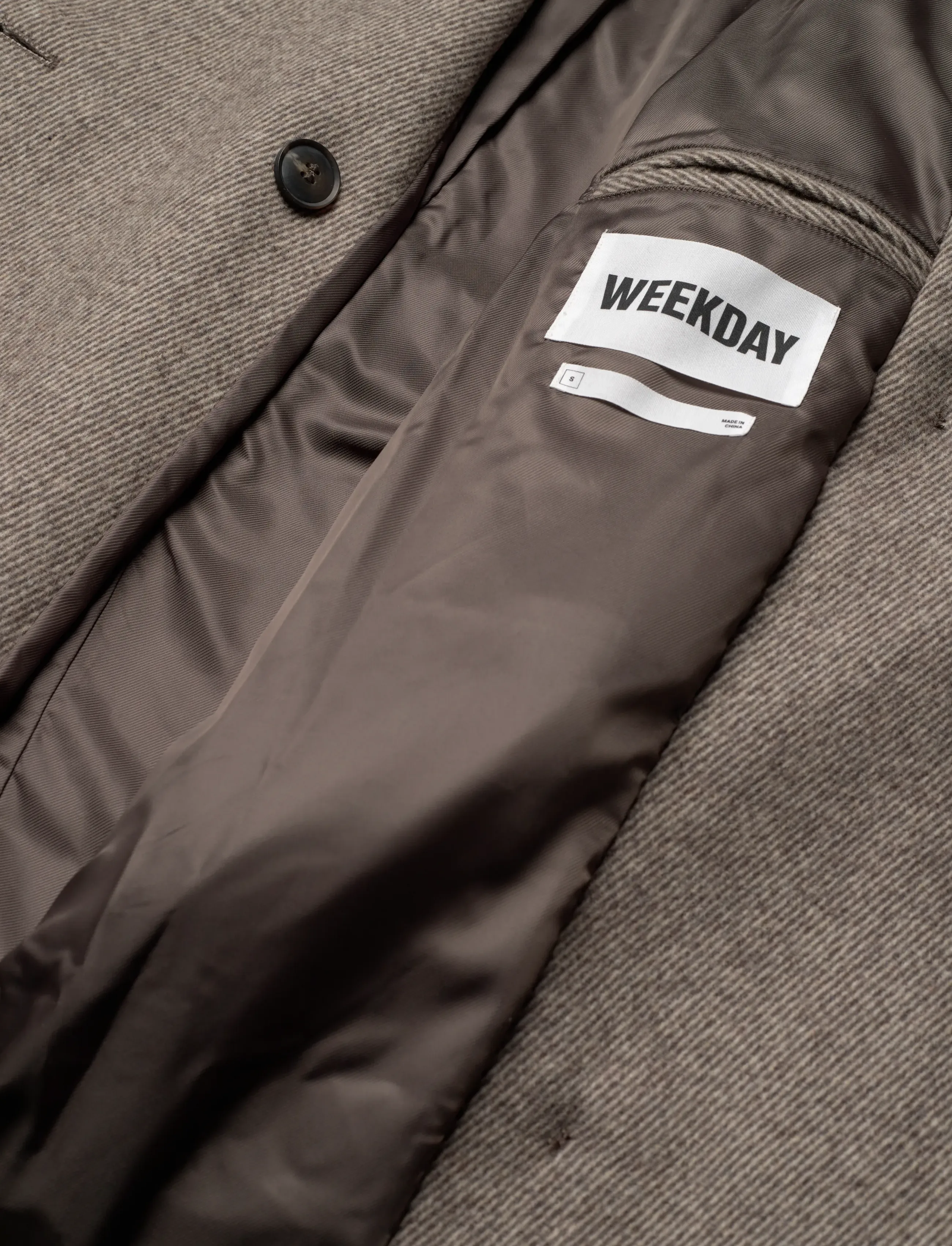 Weekday - Oversized Wool-Blend Double-Breasted Coat - winter jackets - mole diagonal - 5