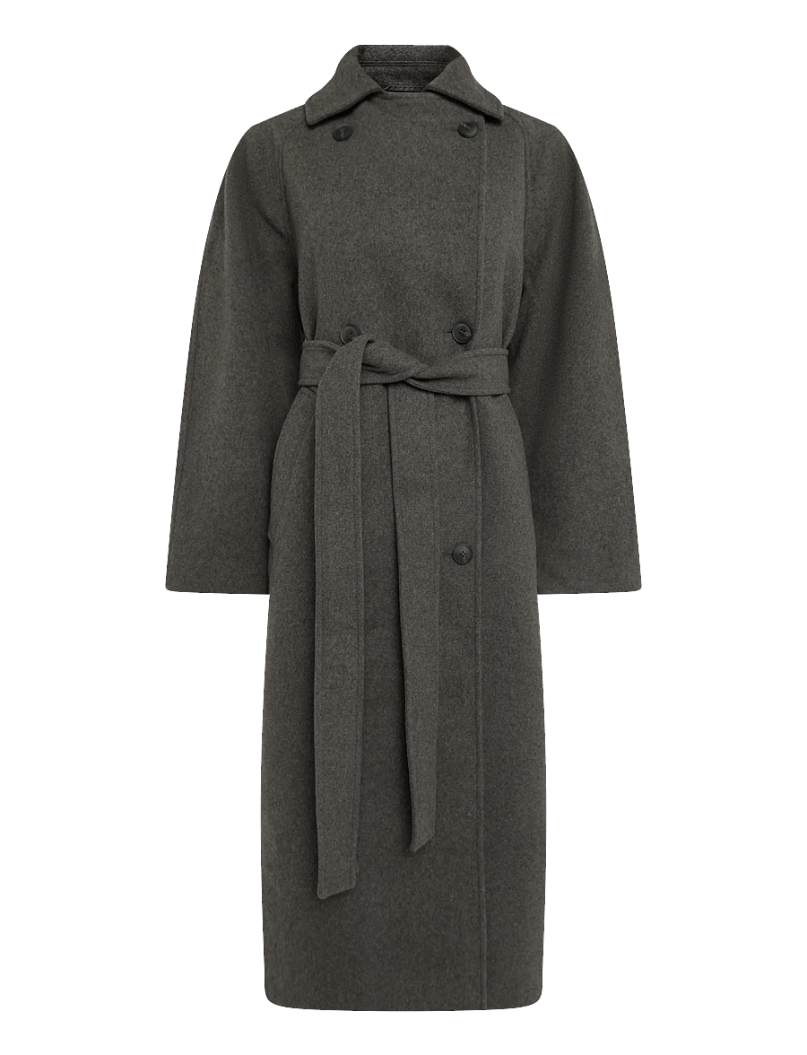 Weekday - Kia Woolblend Coat - vinterjackor - mole melange - 0