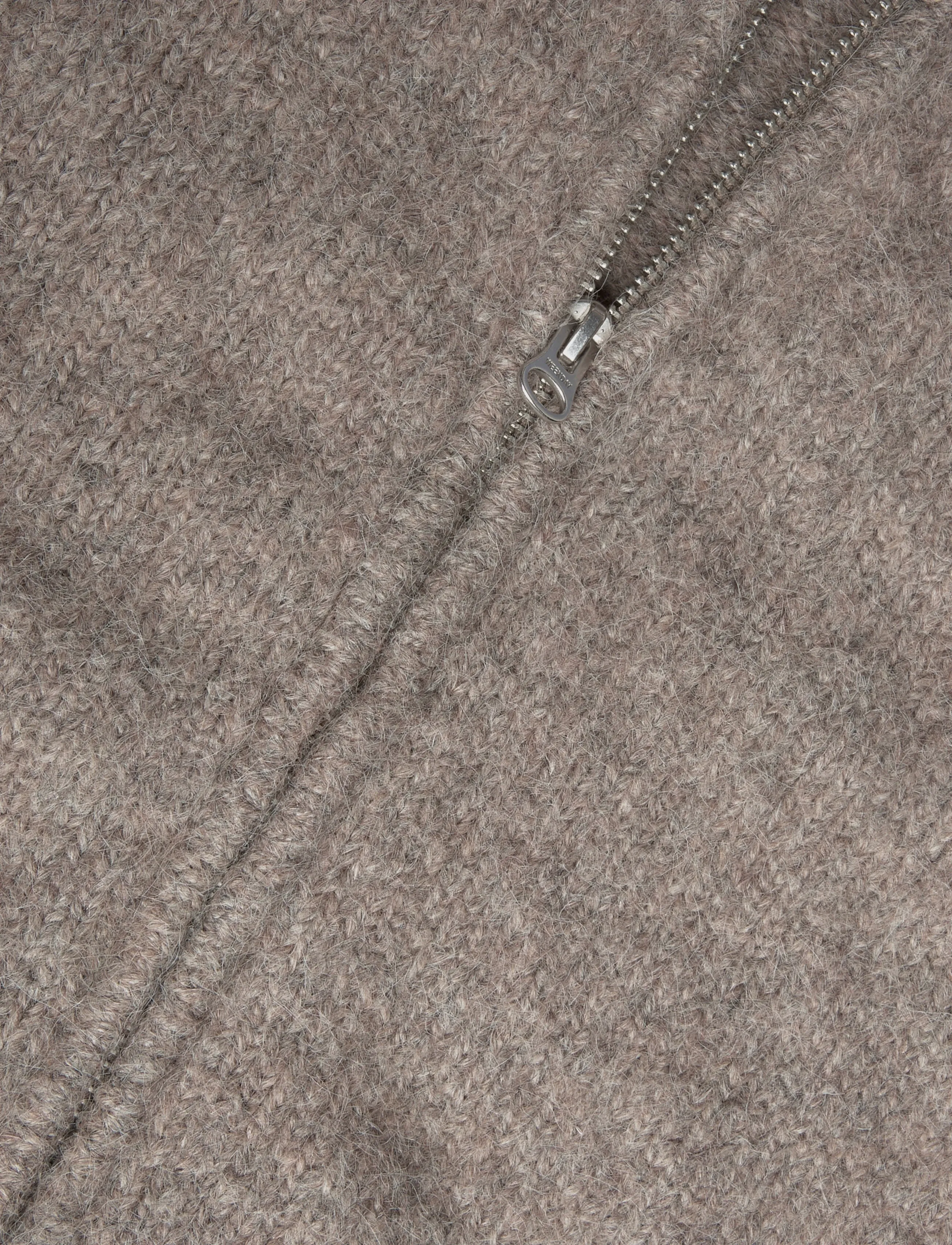 Weekday - Soft Knitted Fitted Zip Cardigan - strickjacken - dark mole - 3