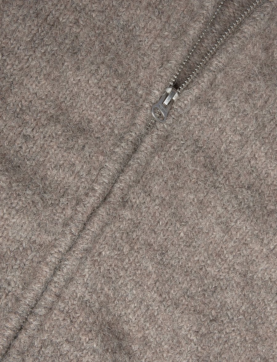 Weekday - Soft Knitted Fitted Zip Cardigan - strickjacken - dark mole - 3
