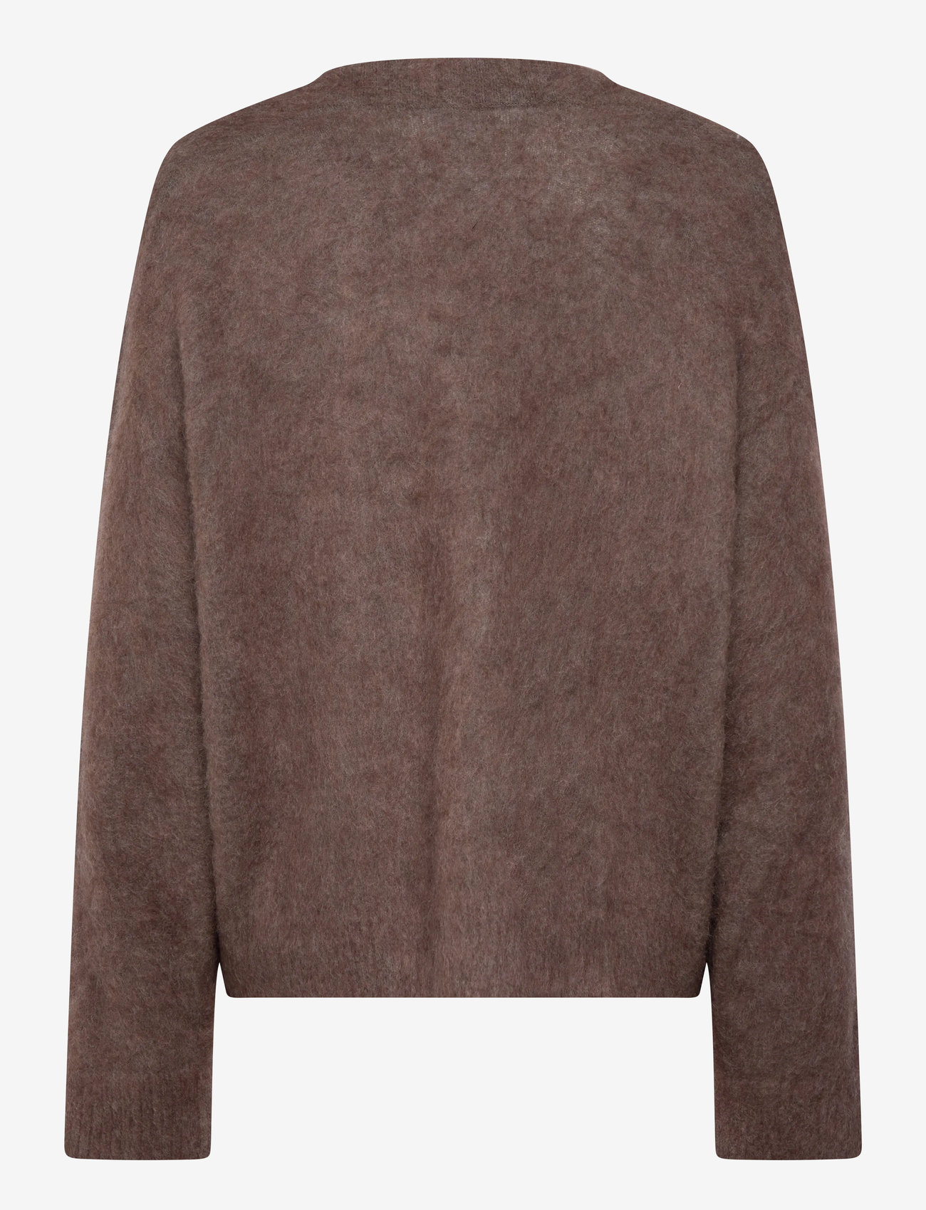 Weekday - Loose Fit Mohair Blend V-Neck Cardigan - dark mole - 1