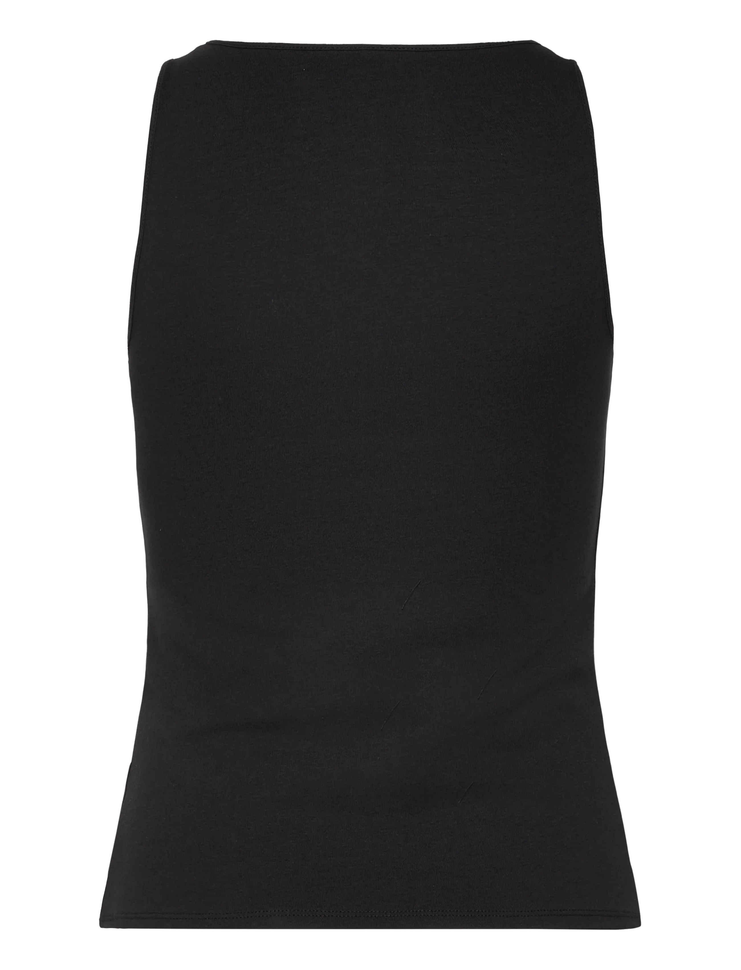 Weekday - Fitted Hook & Eye Tank Top - tanktops - black - 2