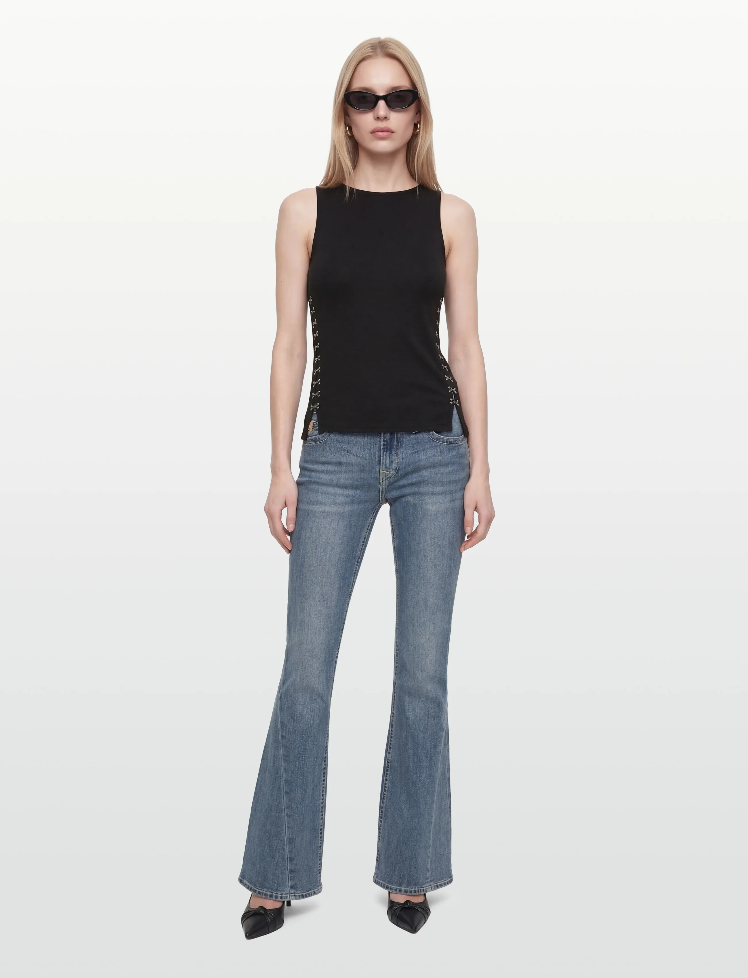 Fitted Hook & Eye Tank Top