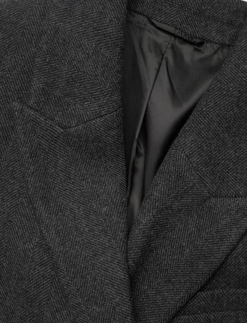 Weekday - Oversized Wool-Blend Double-Breasted Blazer - wolljacken - dark grey herringbone - 2