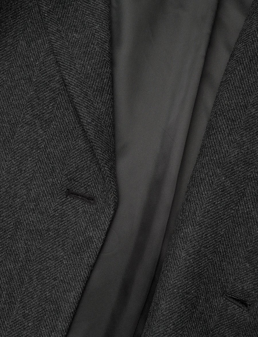 Weekday - Oversized Wool-Blend Double-Breasted Blazer - ulljackor - dark grey herringbone - 4