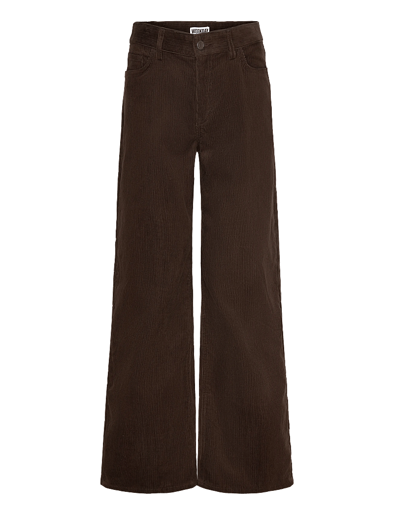 Weekday - Cord Trousers - vida byxor - brown - 0