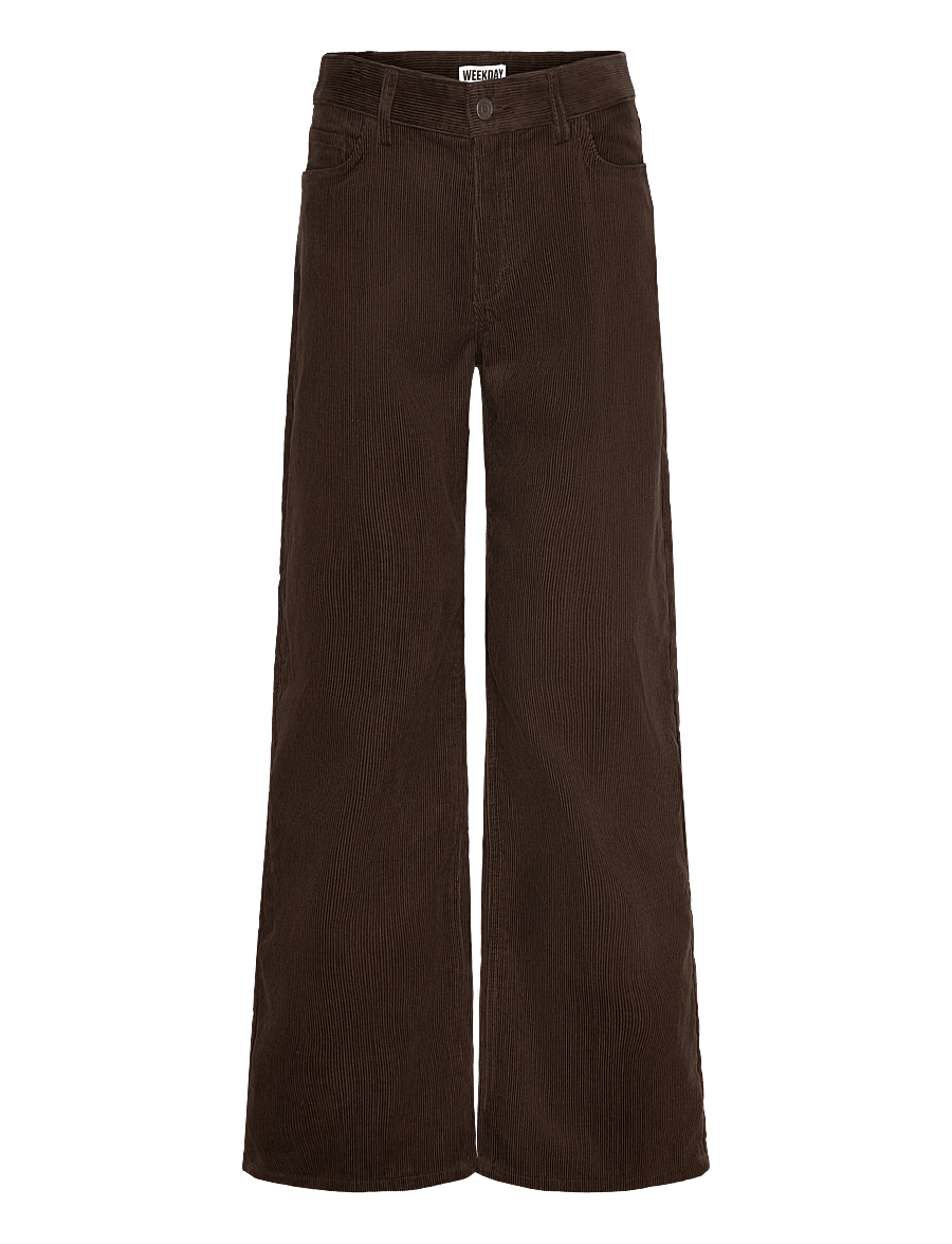 Weekday - Cord Trousers - vakosamettihousut - brown - 0