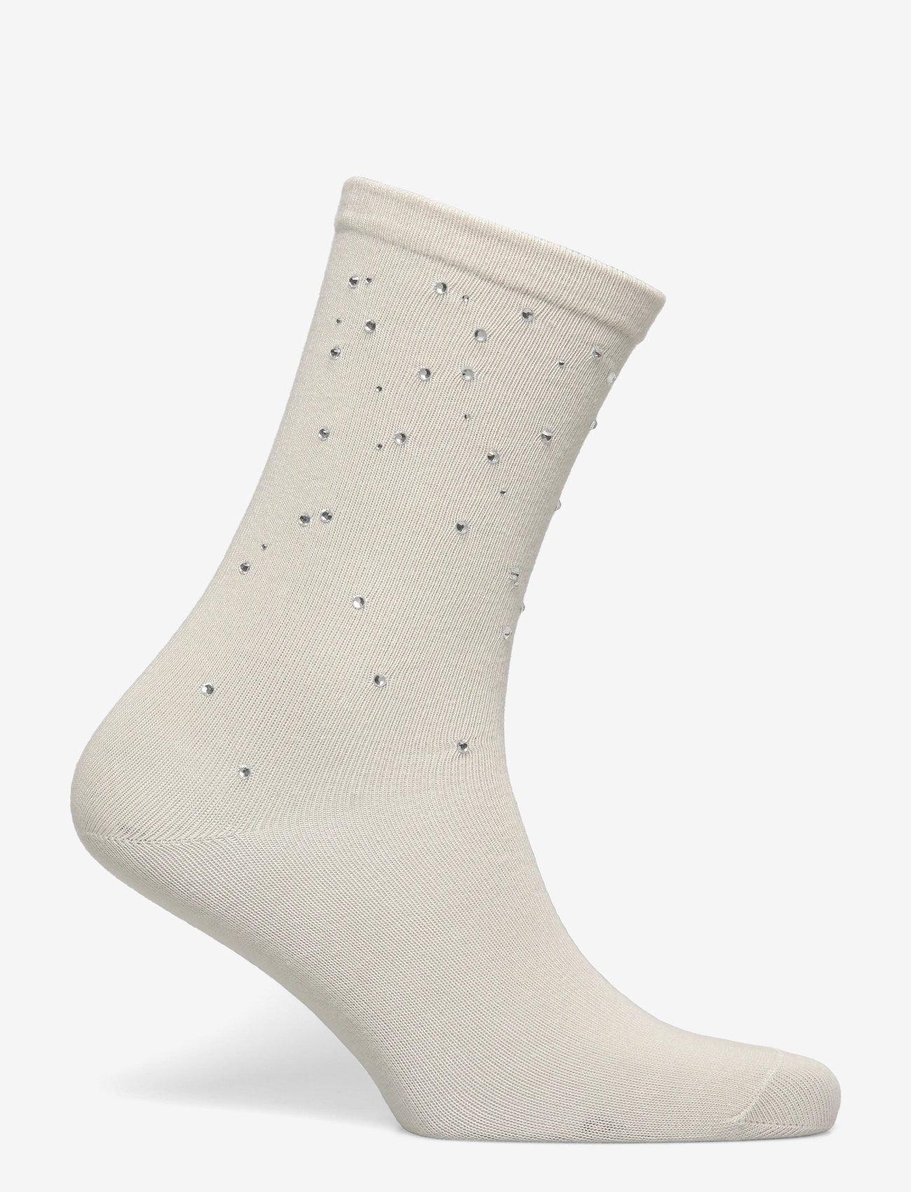 Weekday - Rhinestone Detail Cotton Crew Socks - dirty white - 1