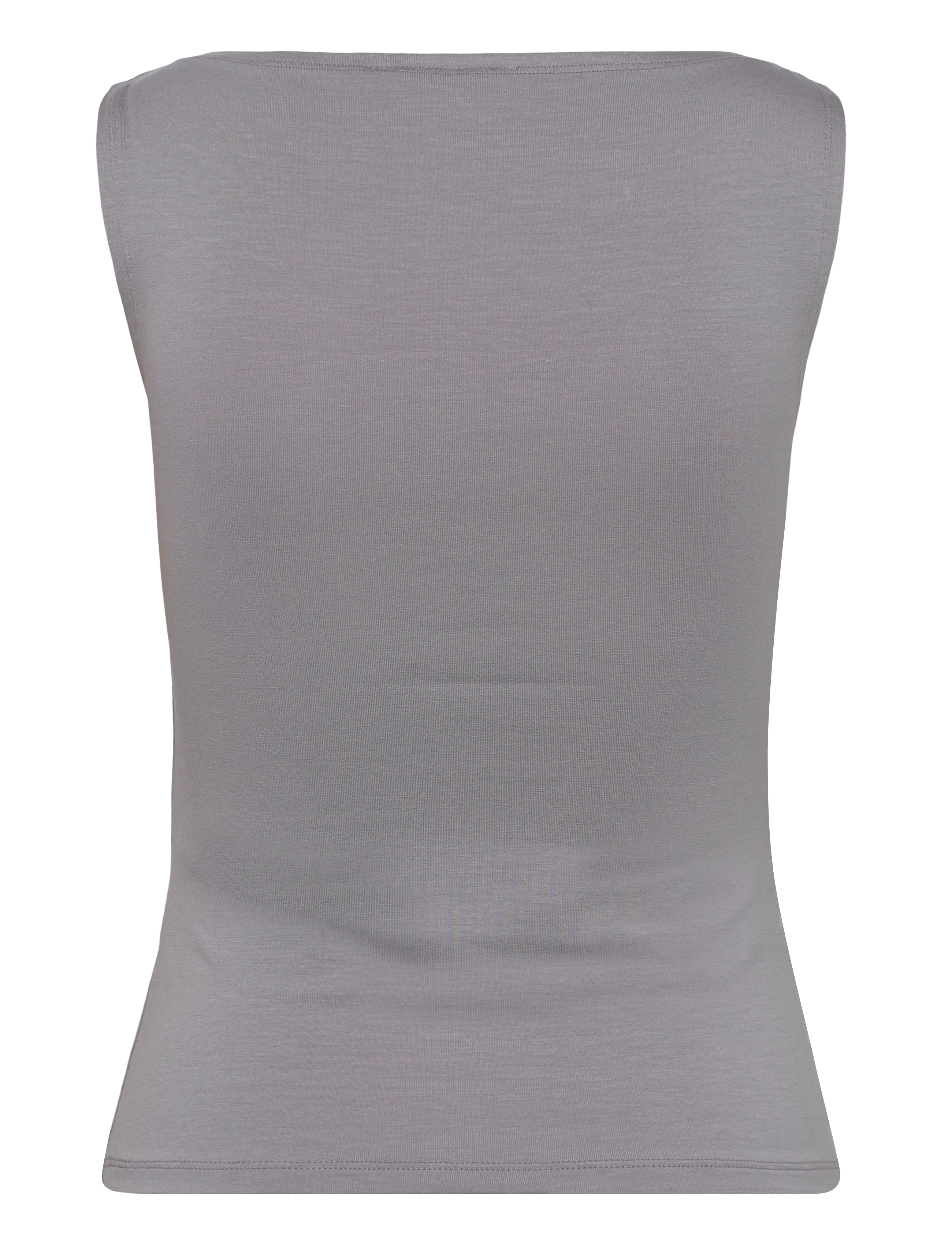 Weekday - Annie Soft Sleeveless Boat-Neck Top - Ärmellose tops - dusty grey - 1