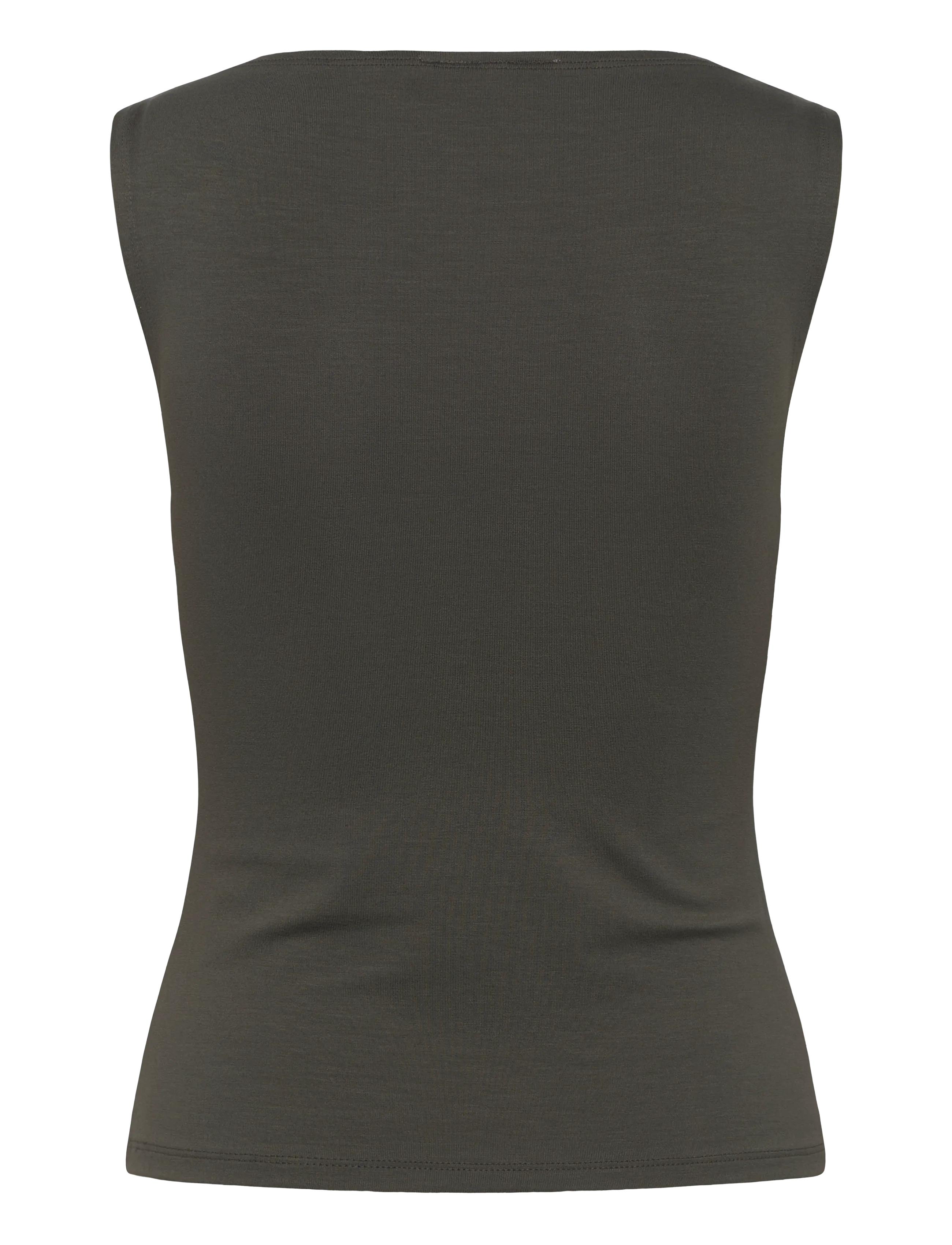 Weekday - Annie Soft Sleeveless Boat-Neck Top - tanktops - khaki green - 1
