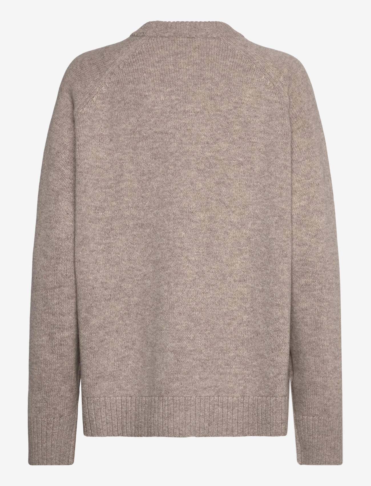 Weekday - Relaxed Knitted Wool Sweater - swetry - light mole - 1