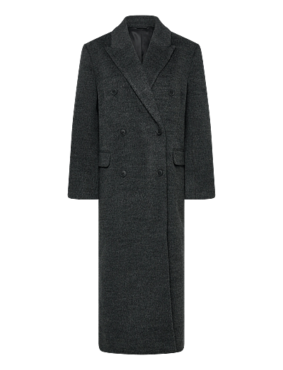 Logan Wool Blend Hairy Coat - Uldfrakker