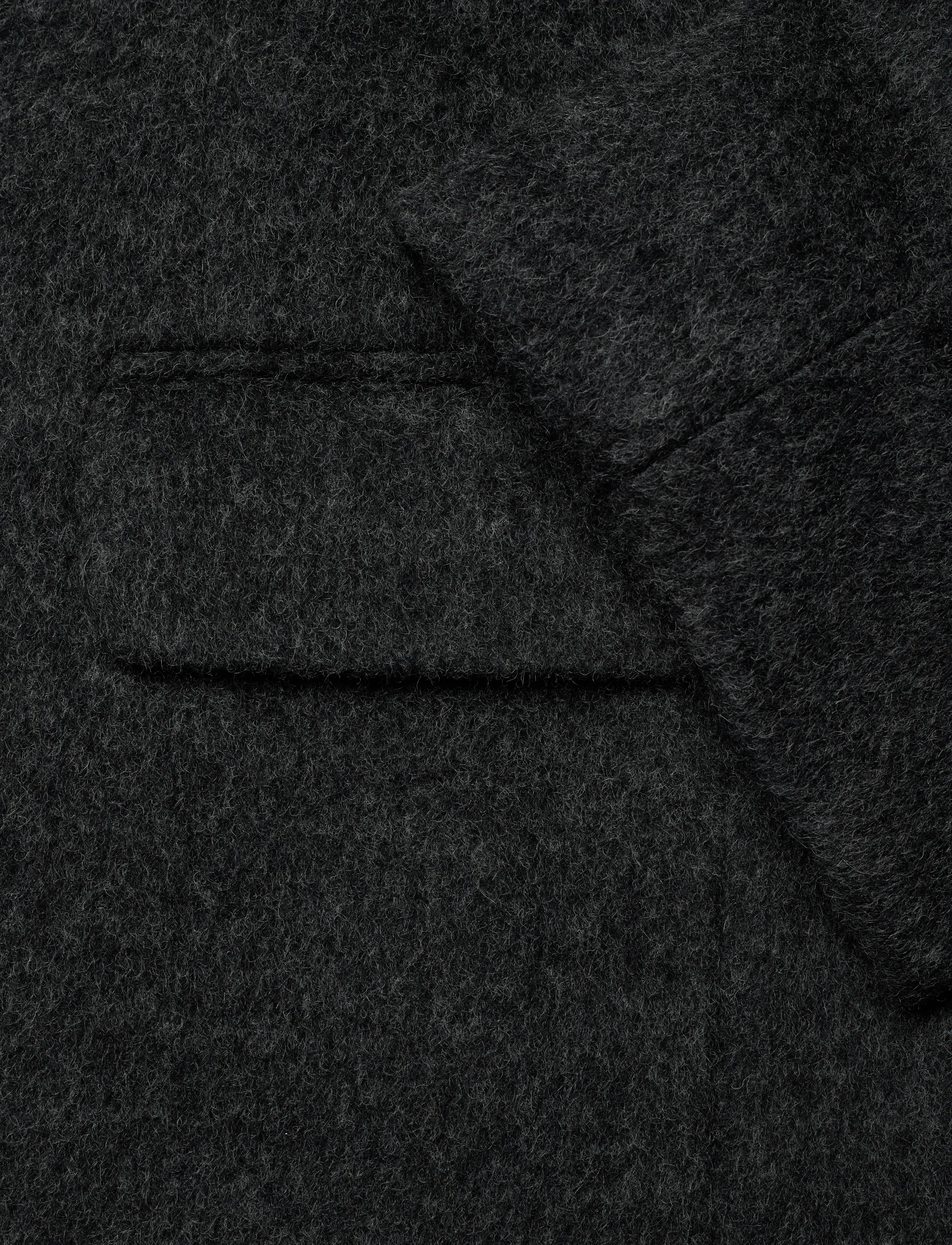 Weekday - Logan Wool Blend Hairy Coat - Úlpur - grey melange dark - 3