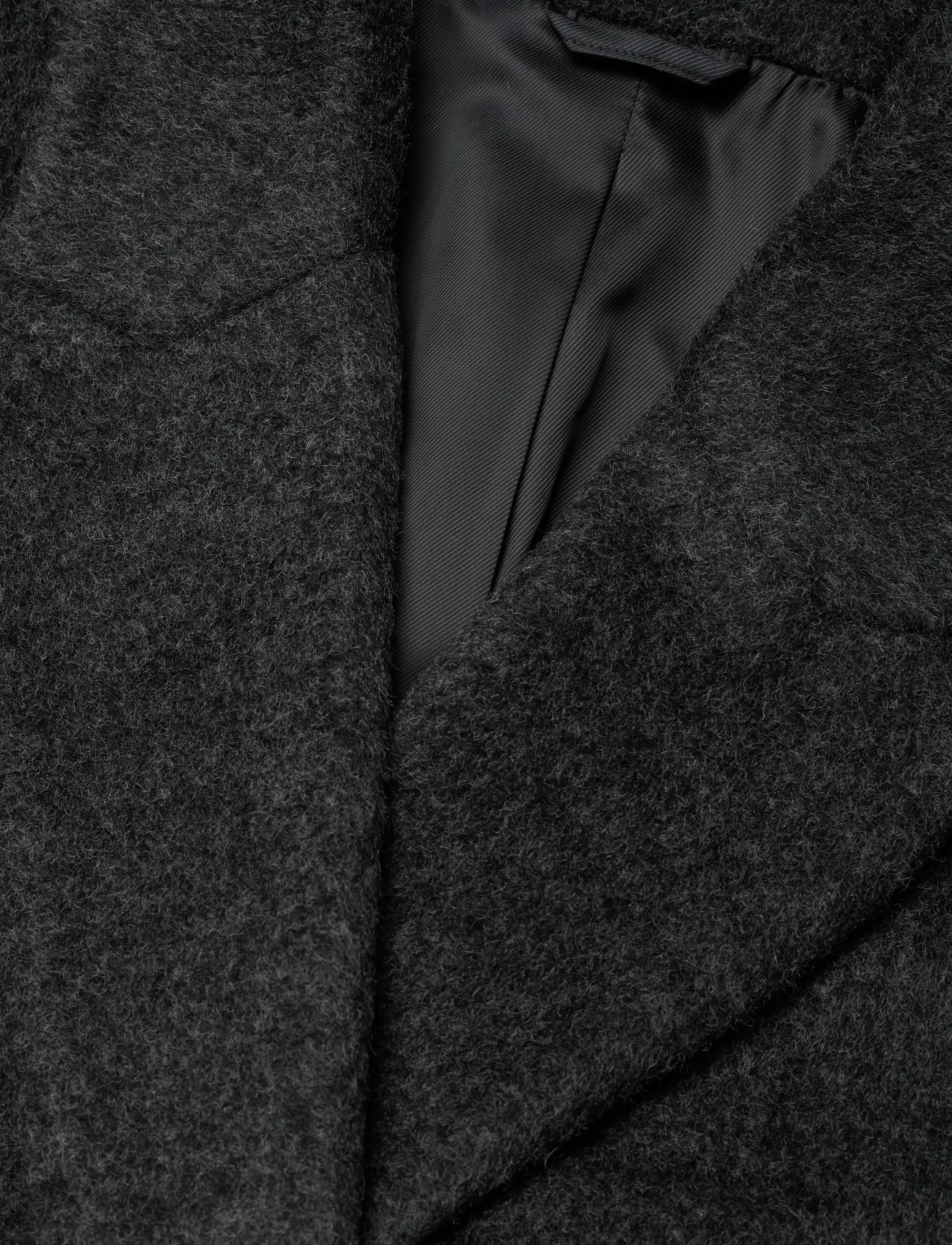 Weekday - Logan Wool Blend Hairy Coat - Úlpur - grey melange dark - 4
