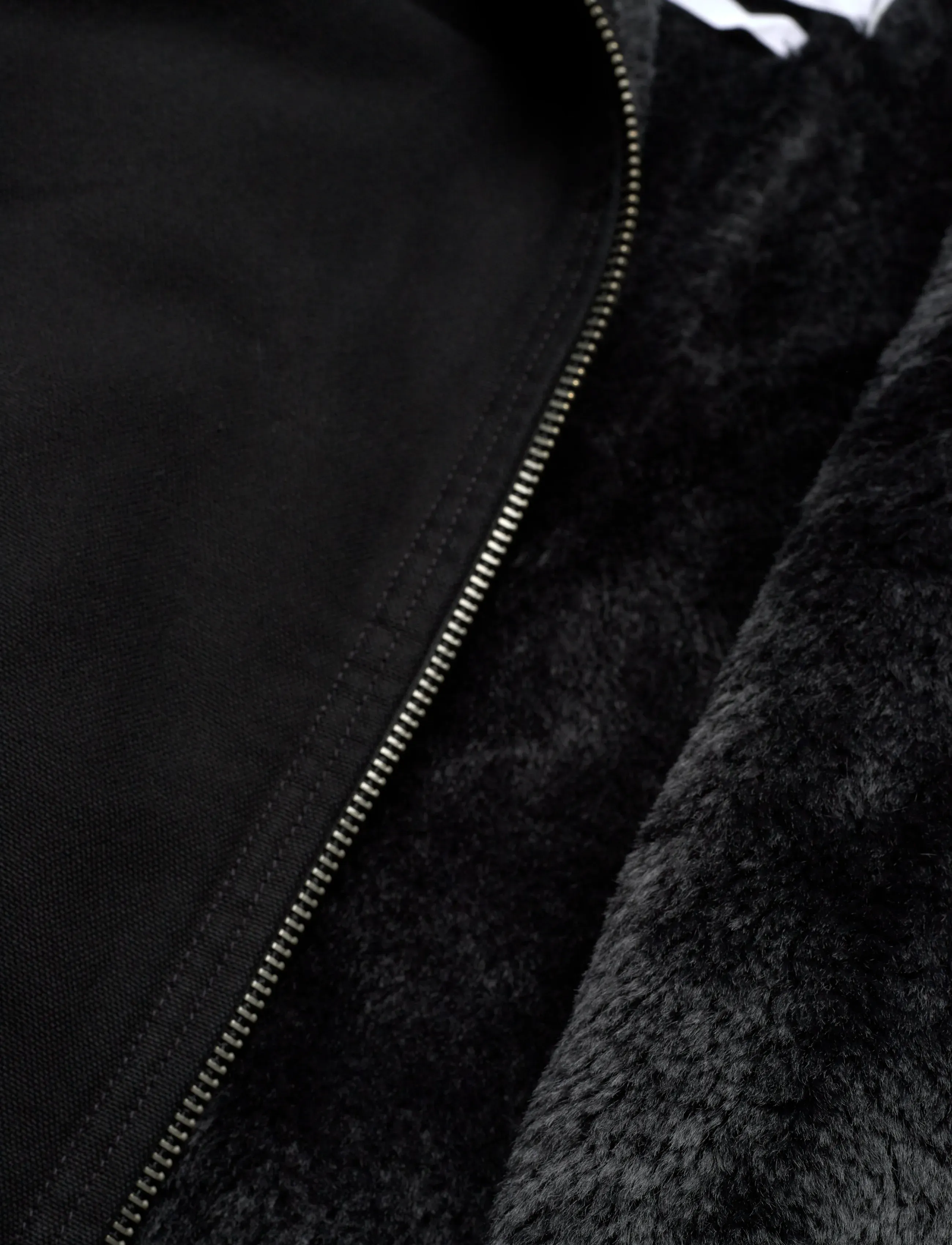 Weekday - Fur-Lined Canvas Jacket - faux fur jakker - washed black - 5