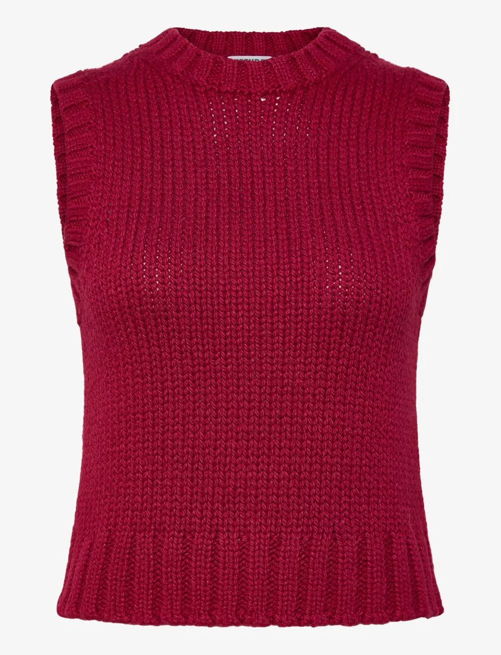 Weekday - Knitted Vest - knitted vests - red - 0