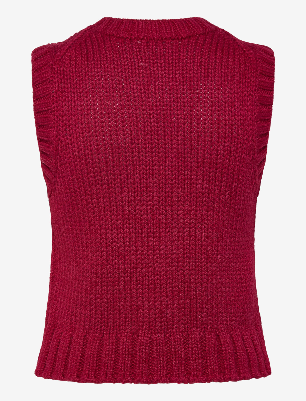 Weekday - Knitted Vest - stickade västar - red - 1