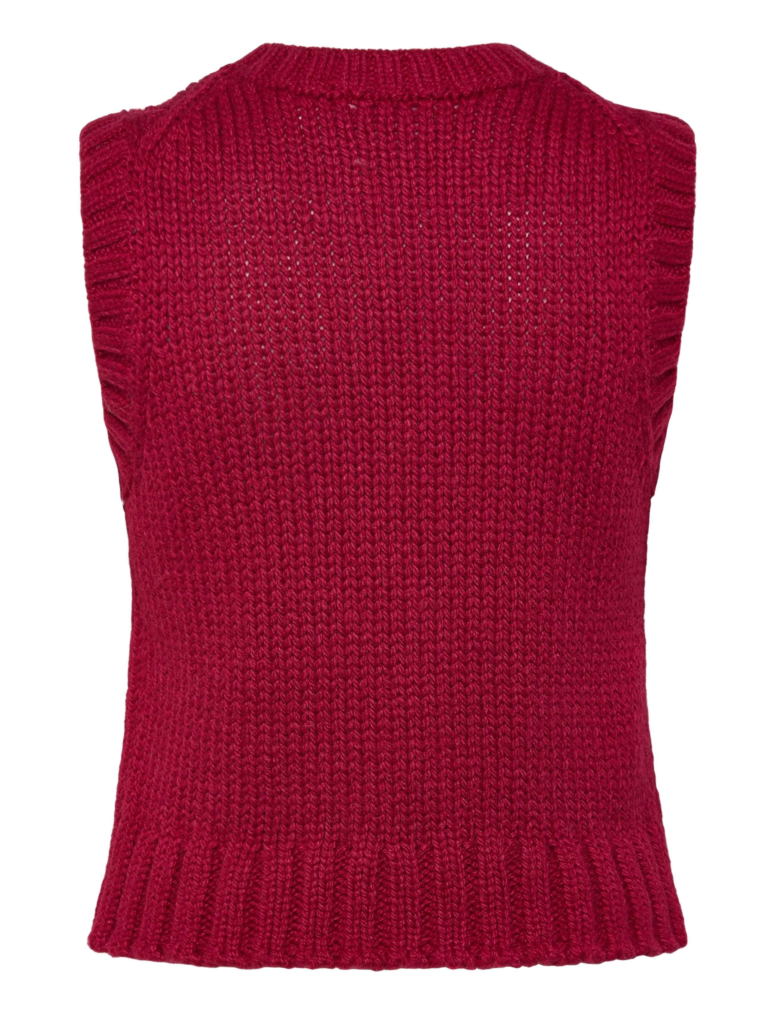 Weekday - Knitted Vest - strickwesten - red - 1