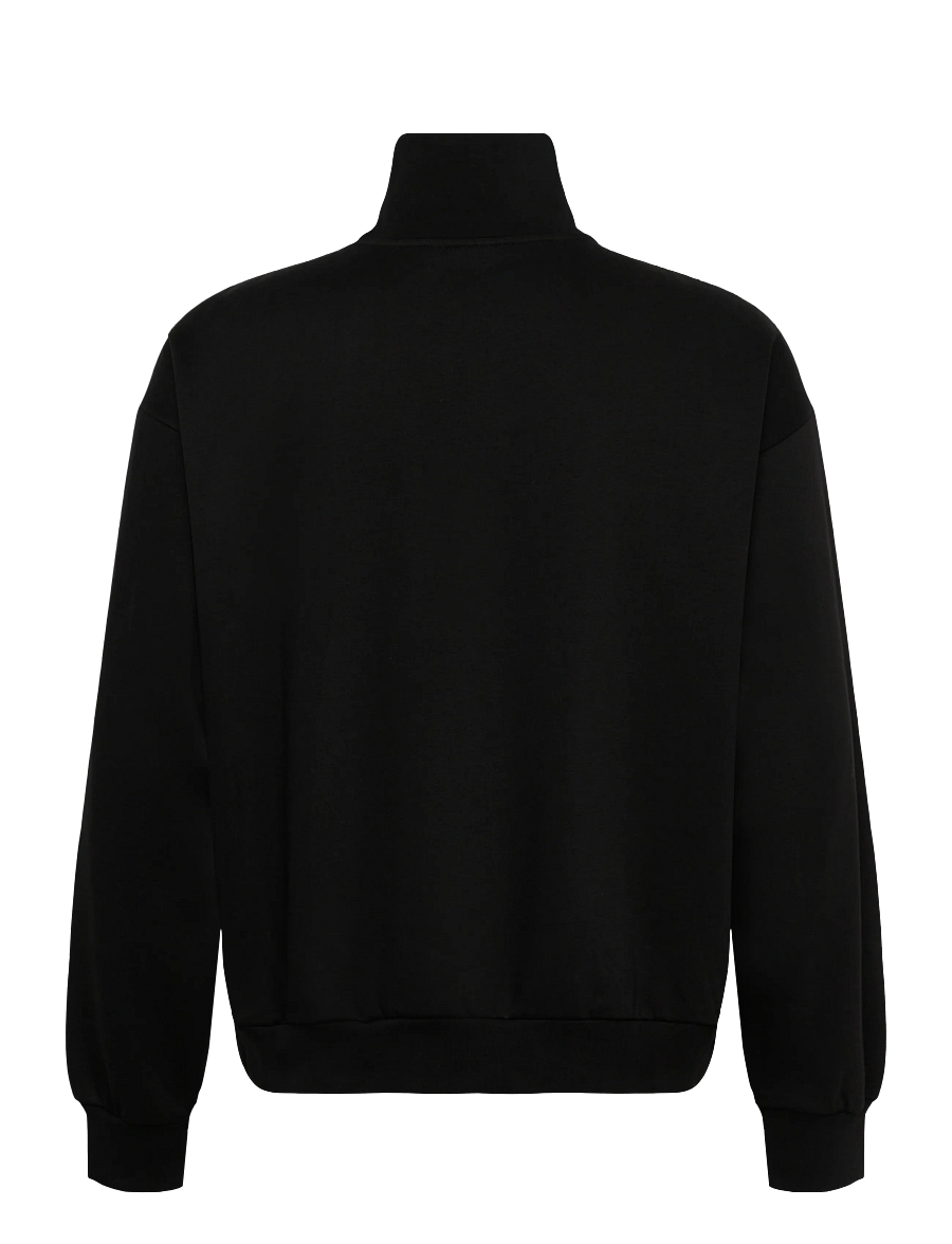 Weekday - Loose Half Zip Sweatshirt - shoppa efter tillfälle - black - 1
