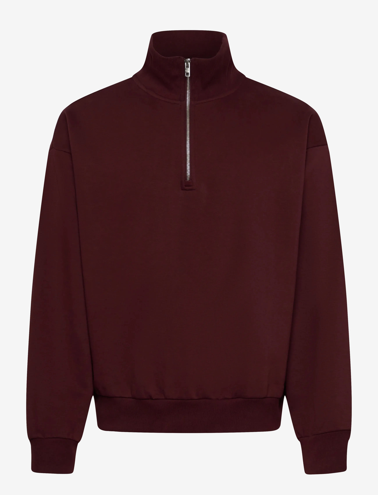 Weekday - Loose Half Zip Sweatshirt - shop efter anledning - burgundy - 0