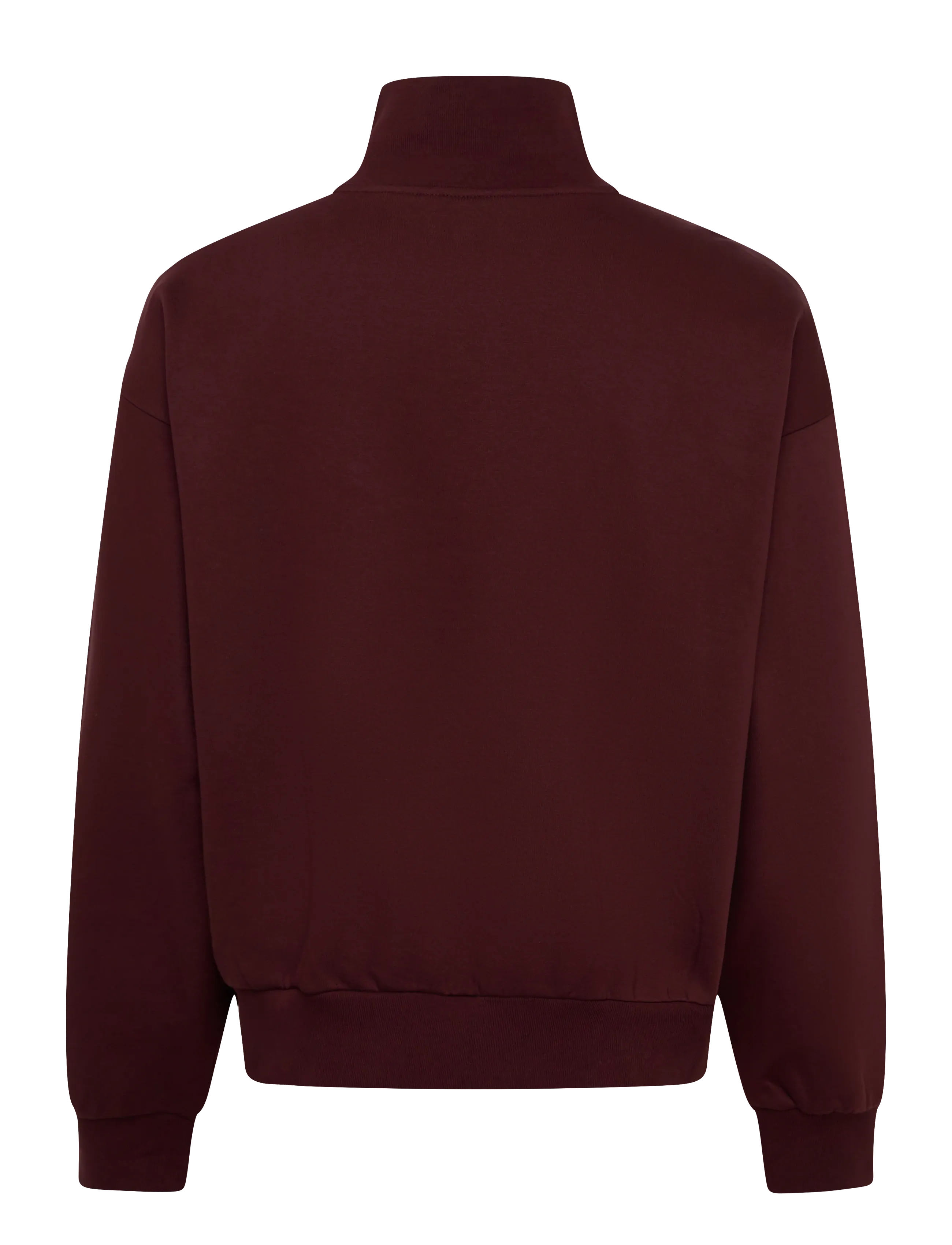 Weekday - Loose Half Zip Sweatshirt - shoppa efter tillfälle - burgundy - 1