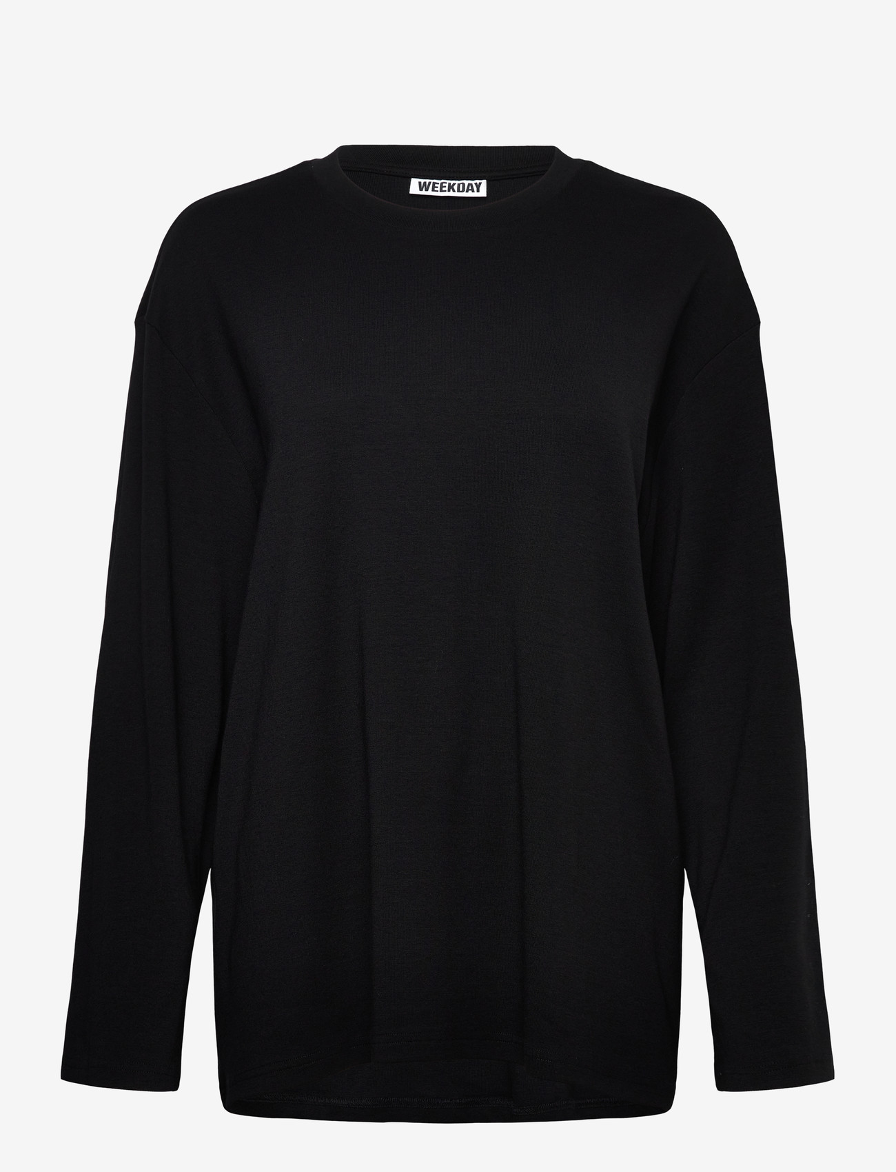 Weekday - Relaxed Long Sleeve Top - jumpers - black - 0