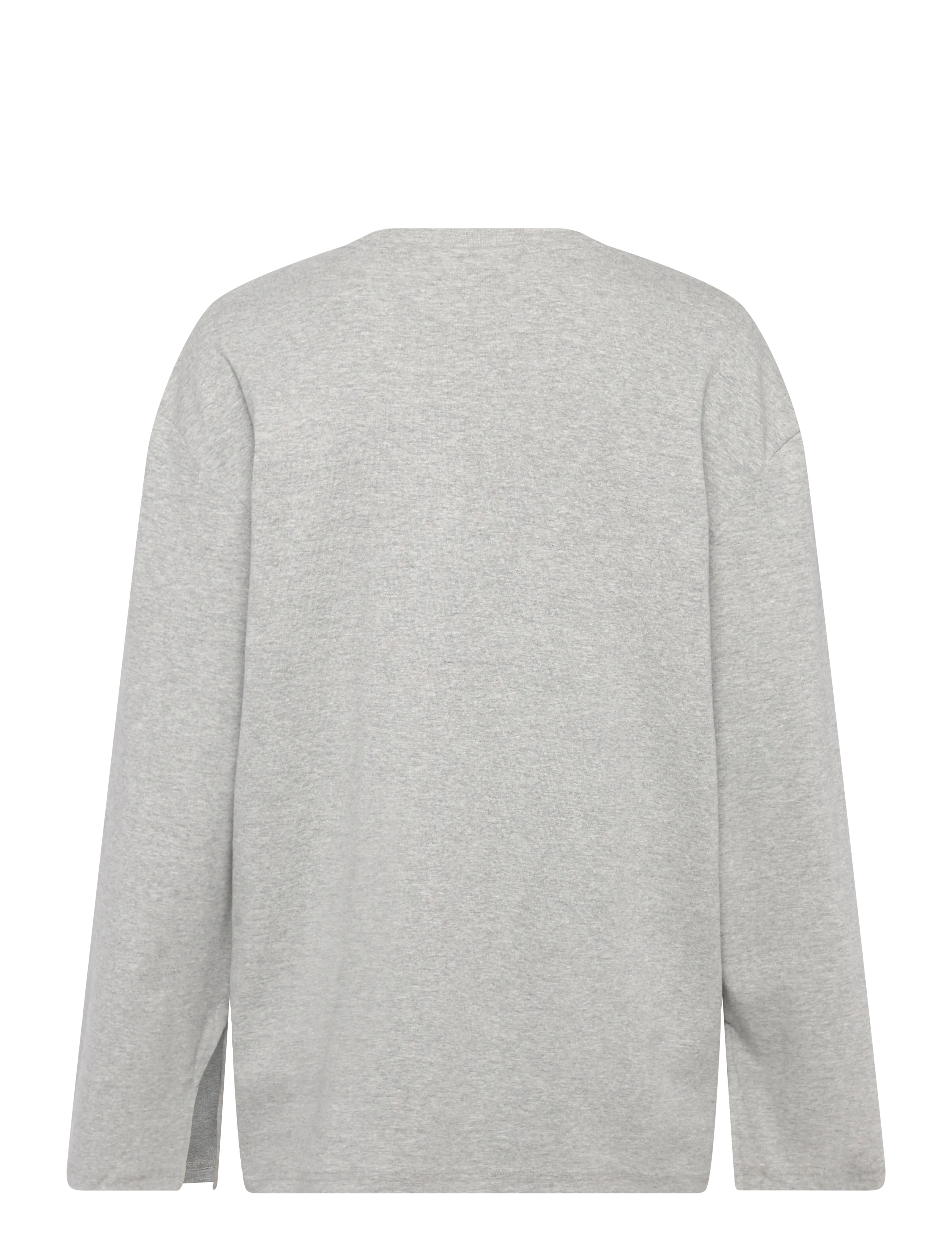 Weekday - Relaxed Long Sleeve Top - sweatshirts - grey melange - 2
