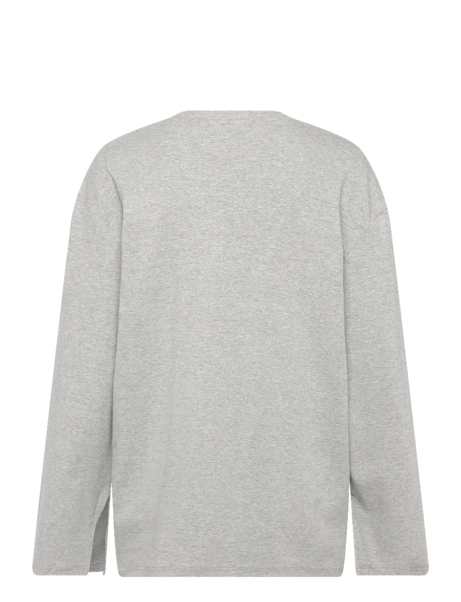 Weekday - Relaxed Long Sleeve Top - striktrøjer - grey melange - 2