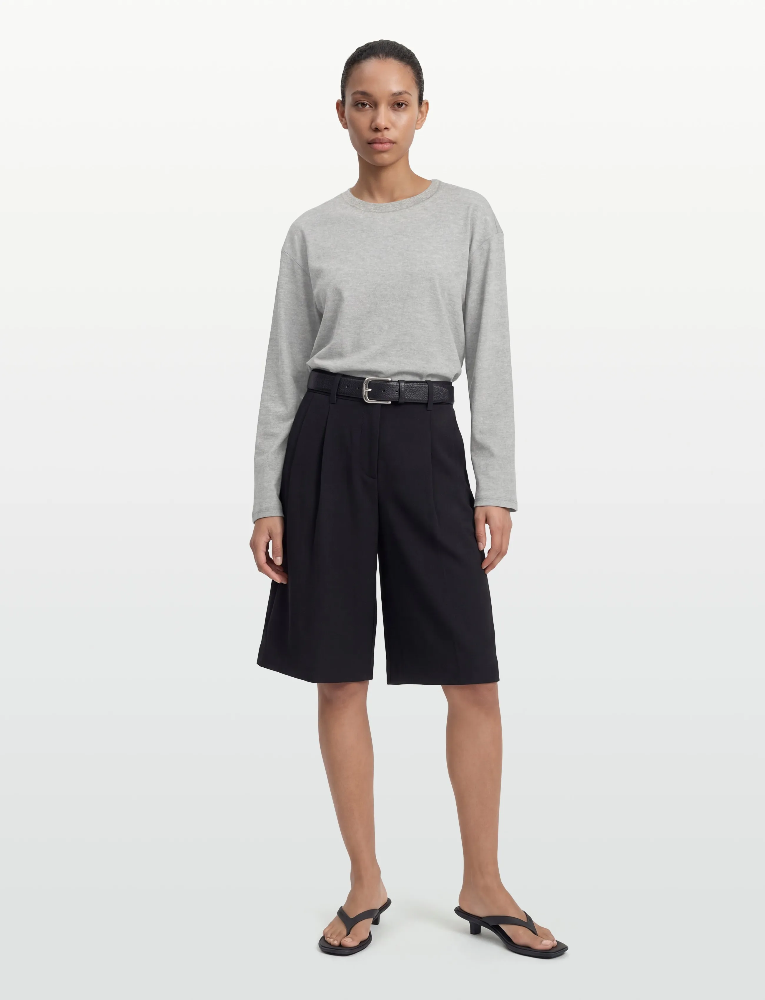 Weekday Relaxed Long Sleeve Top, M, Grey, Strik > Trøjer, Dame