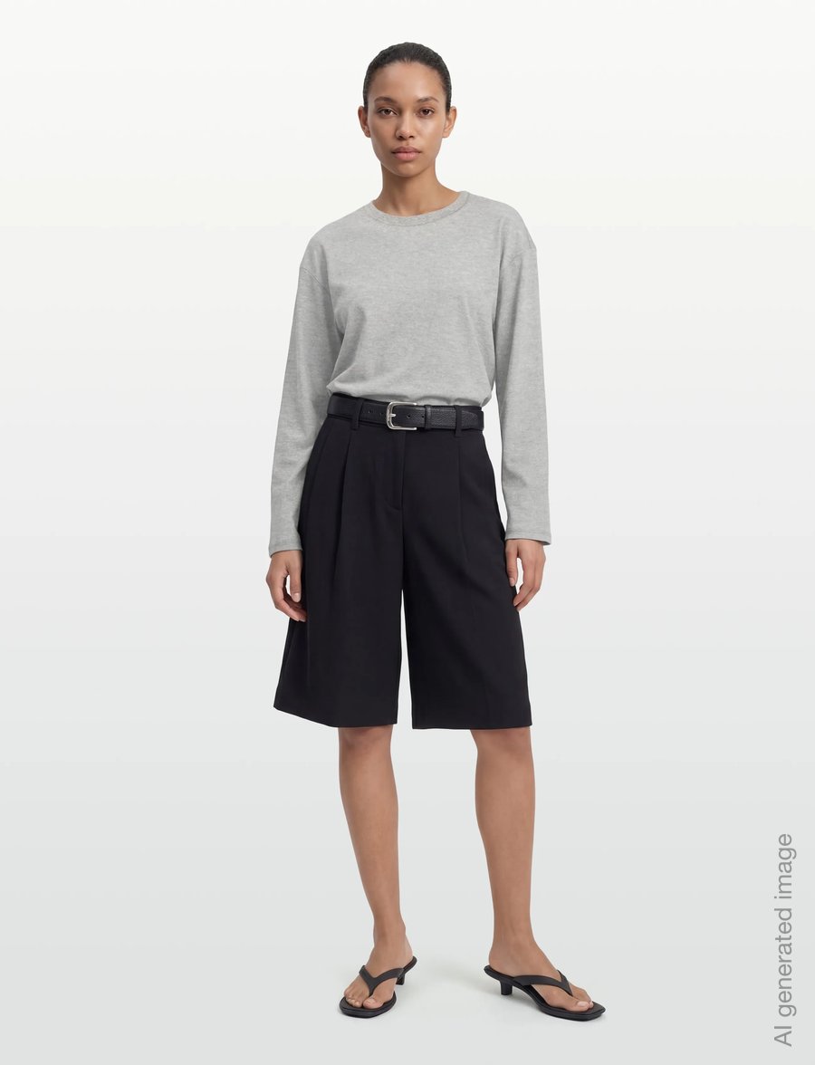 Weekday - Relaxed Long Sleeve Top - striktrøjer - grey melange - 0