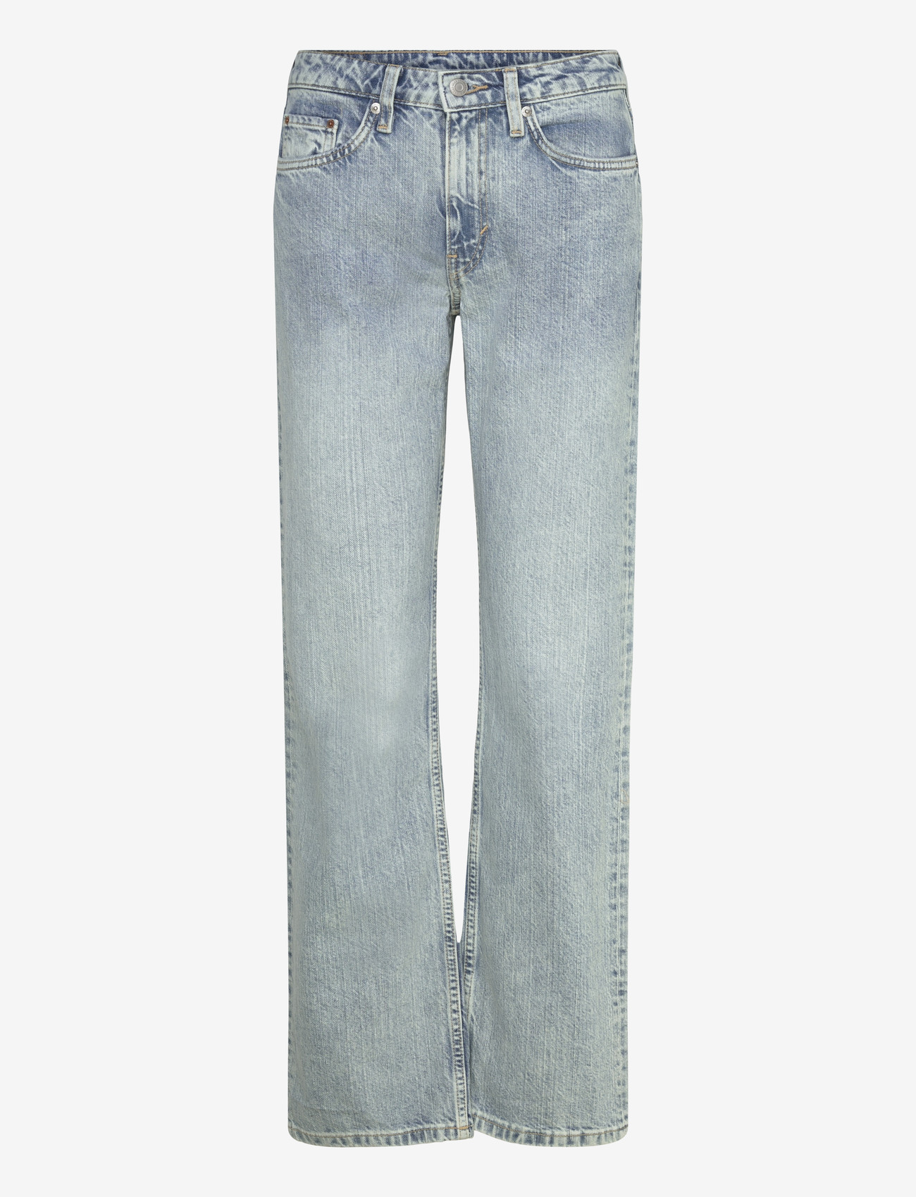 Weekday - Laika Mid Rise Regular Straight Leg Jeans - sirge säärega teksad - dream blue - 1