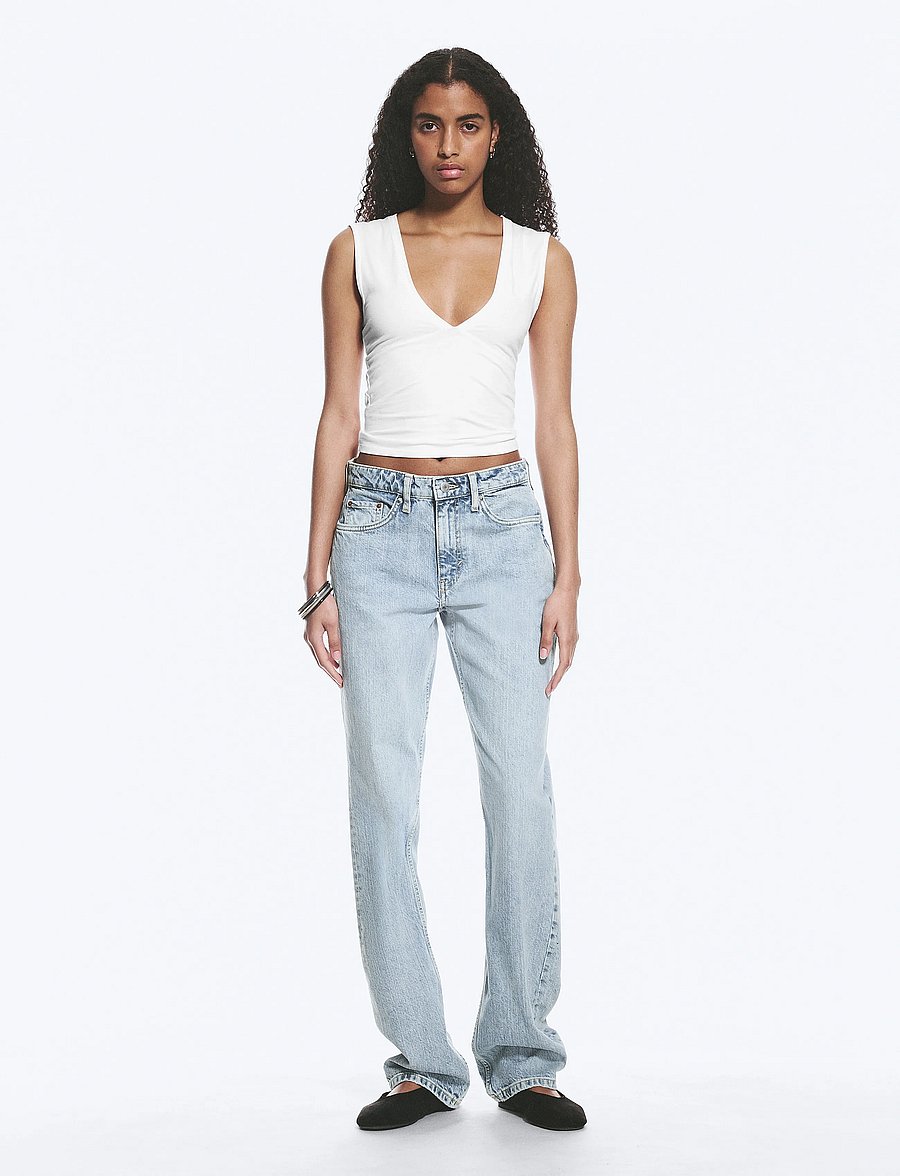 Weekday - Laika Mid Rise Regular Straight Leg Jeans - gerade jeans - dream blue - 0