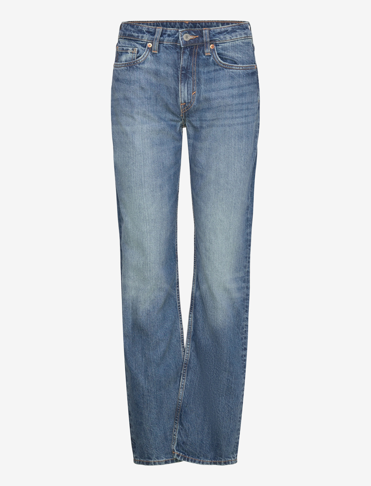 Weekday - Laika Mid Rise Regular Straight Leg Jeans - raka jeans - radio blue - 0