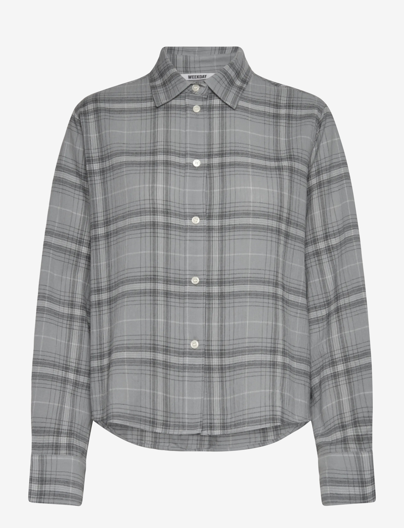 Weekday - Oversized Shirt - langärmlige hemden - blue dusty light - 0